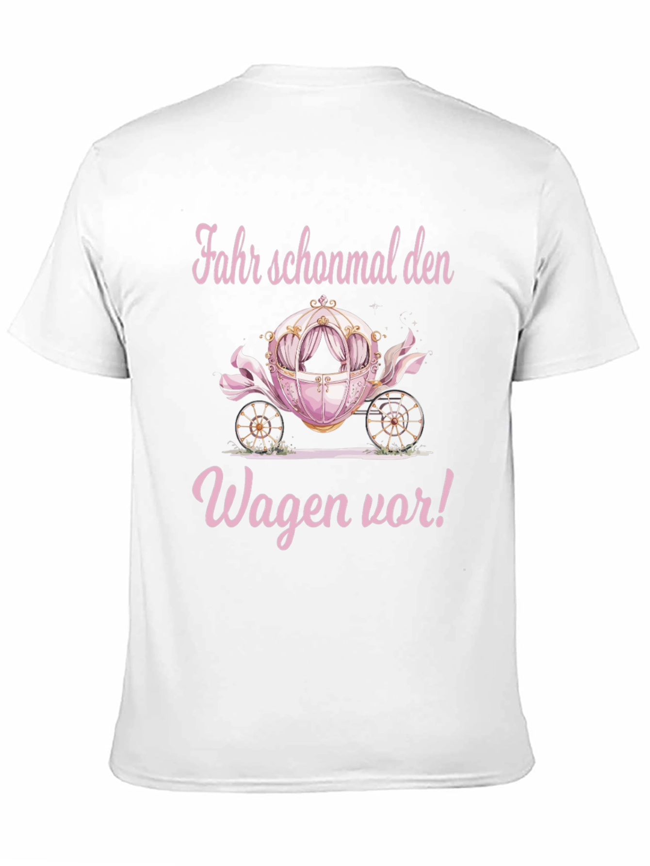 Pink Carriage Graphic Black T-Shirt