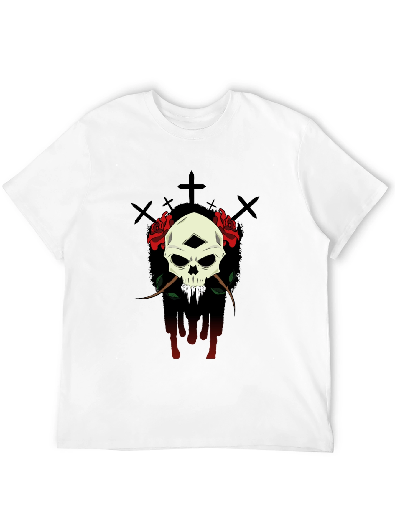 Skull & Roses Graphic T-Shirt