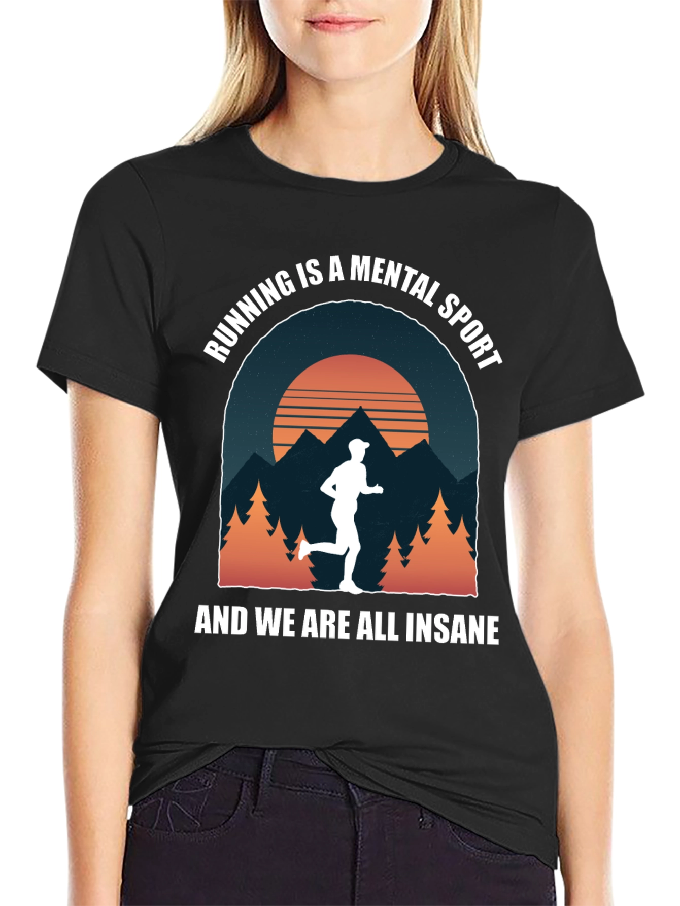 Running is a Mental Sport Graphic T-Shirt