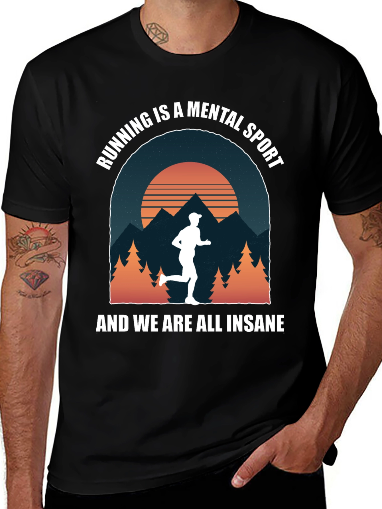 Running is a Mental Sport Graphic T-Shirt