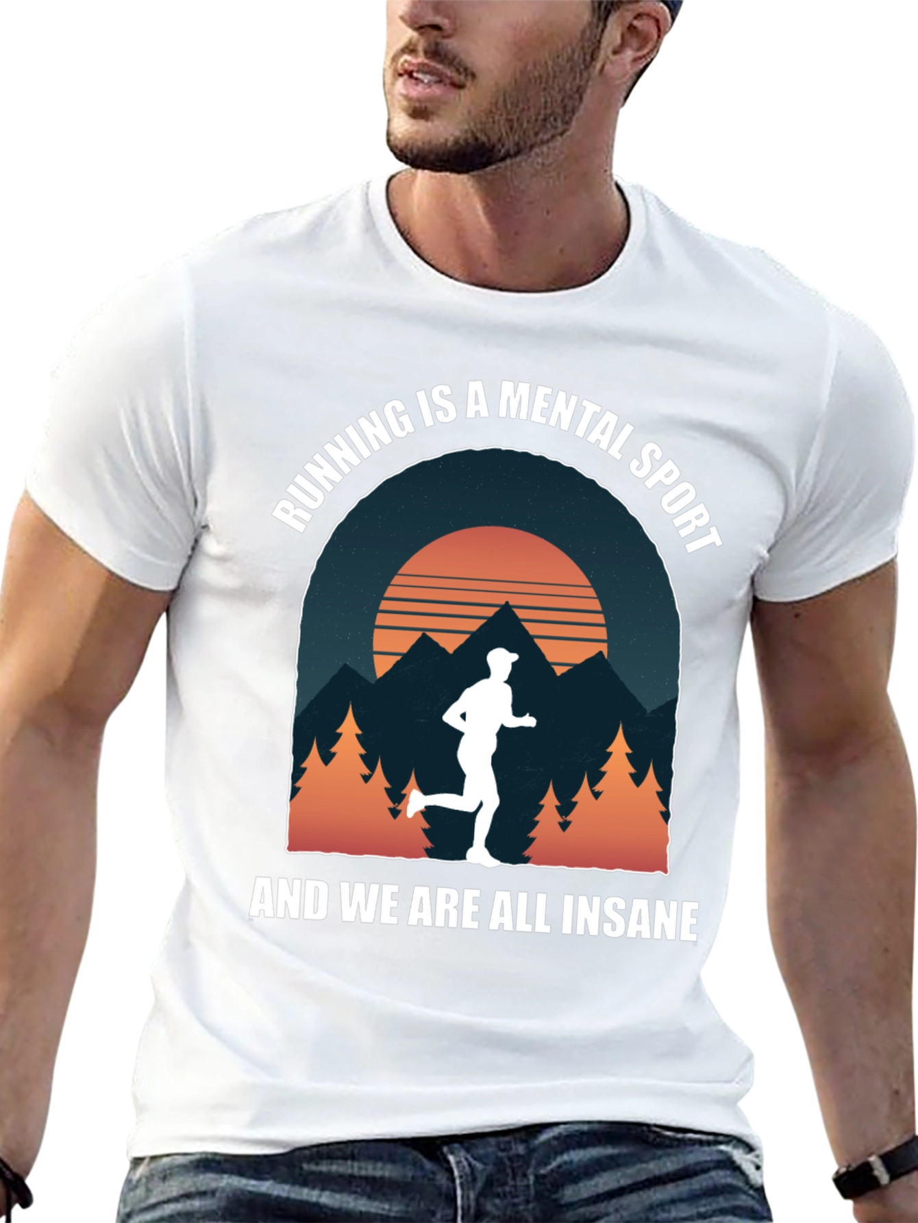 Running is a Mental Sport Graphic T-Shirt