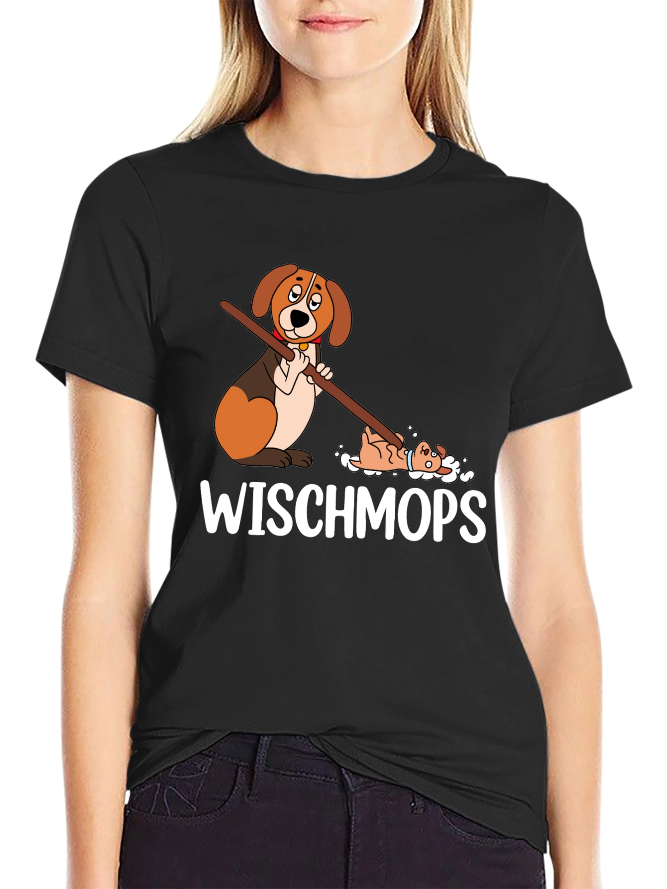 Funny Dog Wischmops T-Shirt