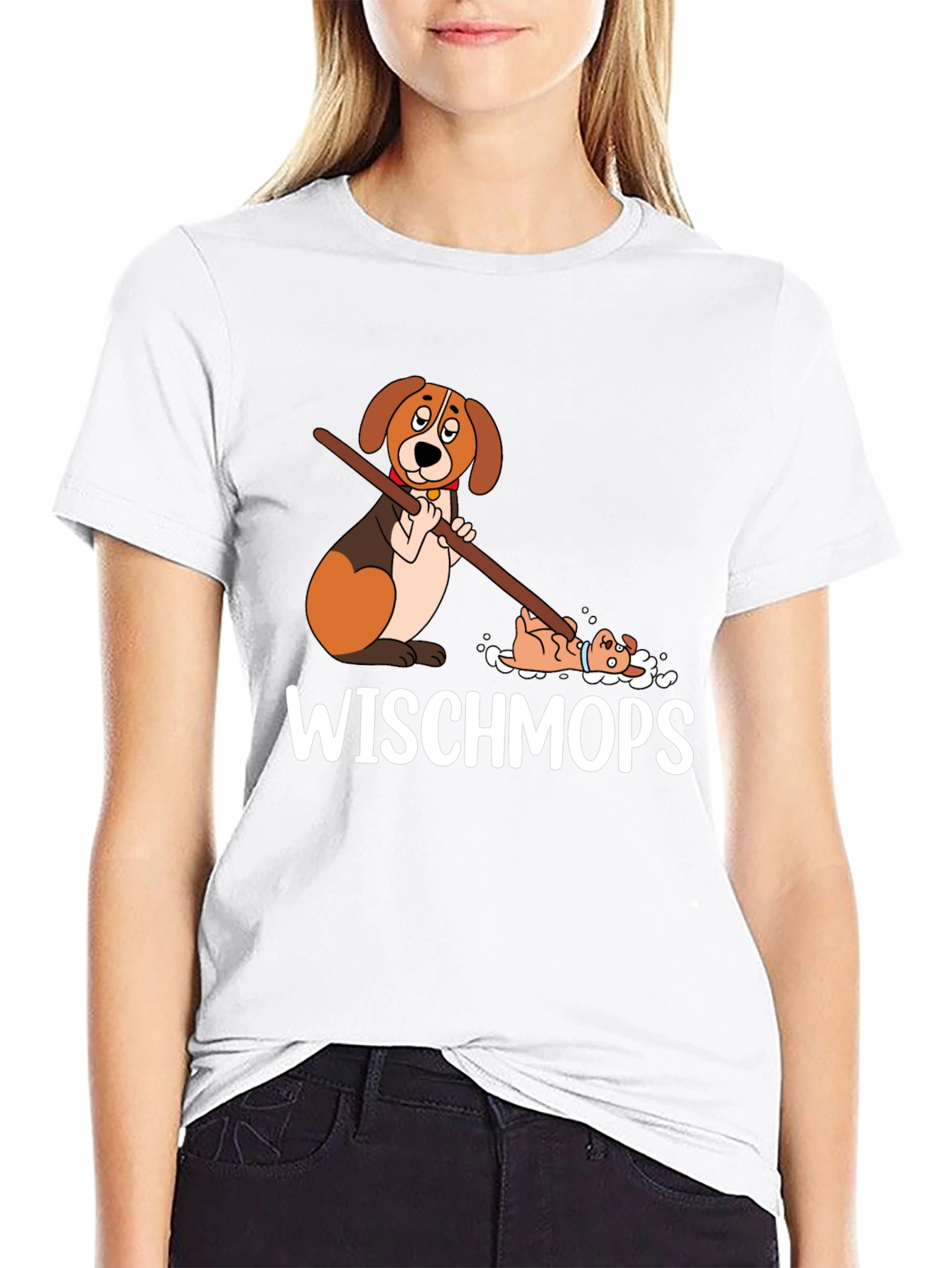 Funny Dog Wischmops T-Shirt