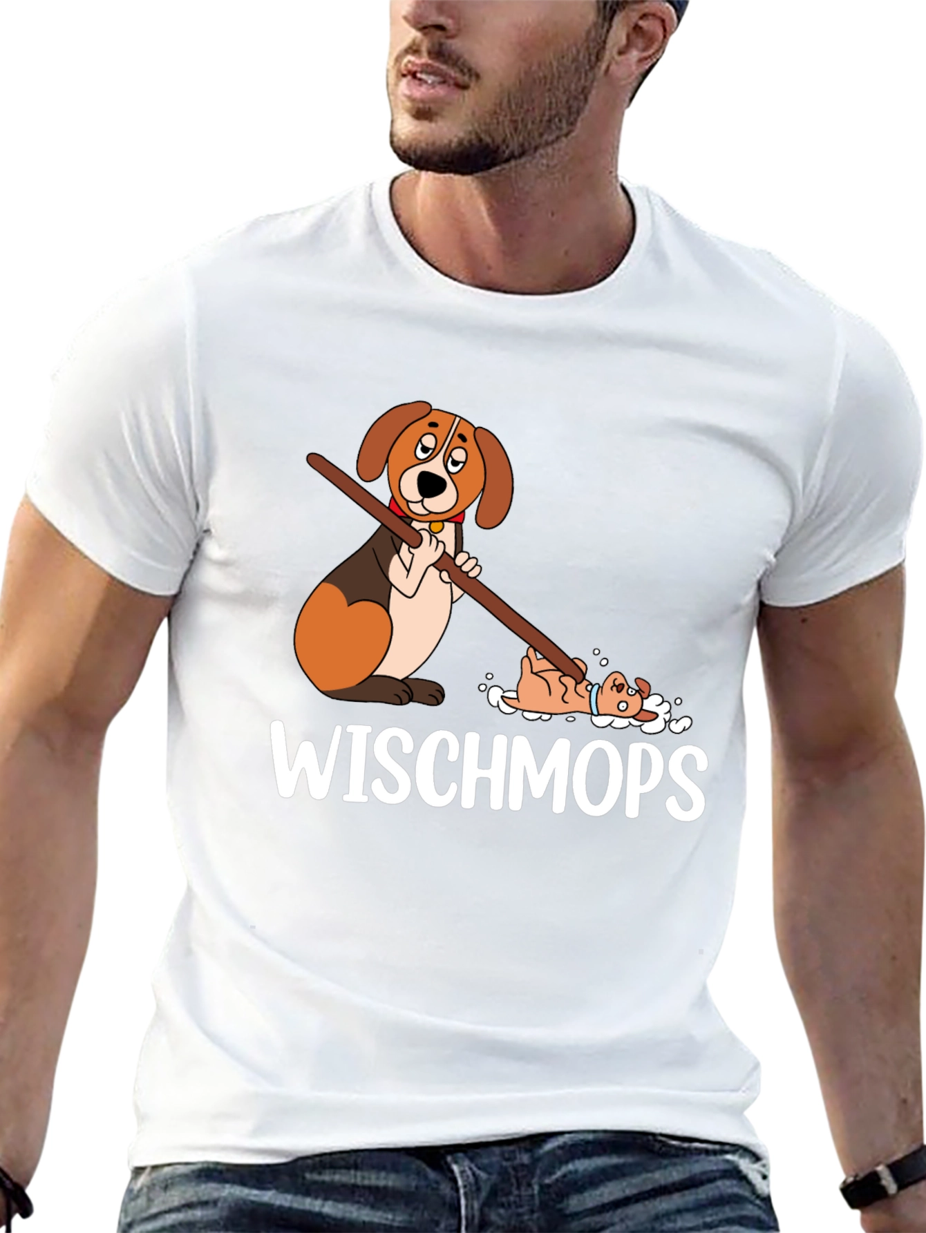Funny Dog Wischmops T-Shirt