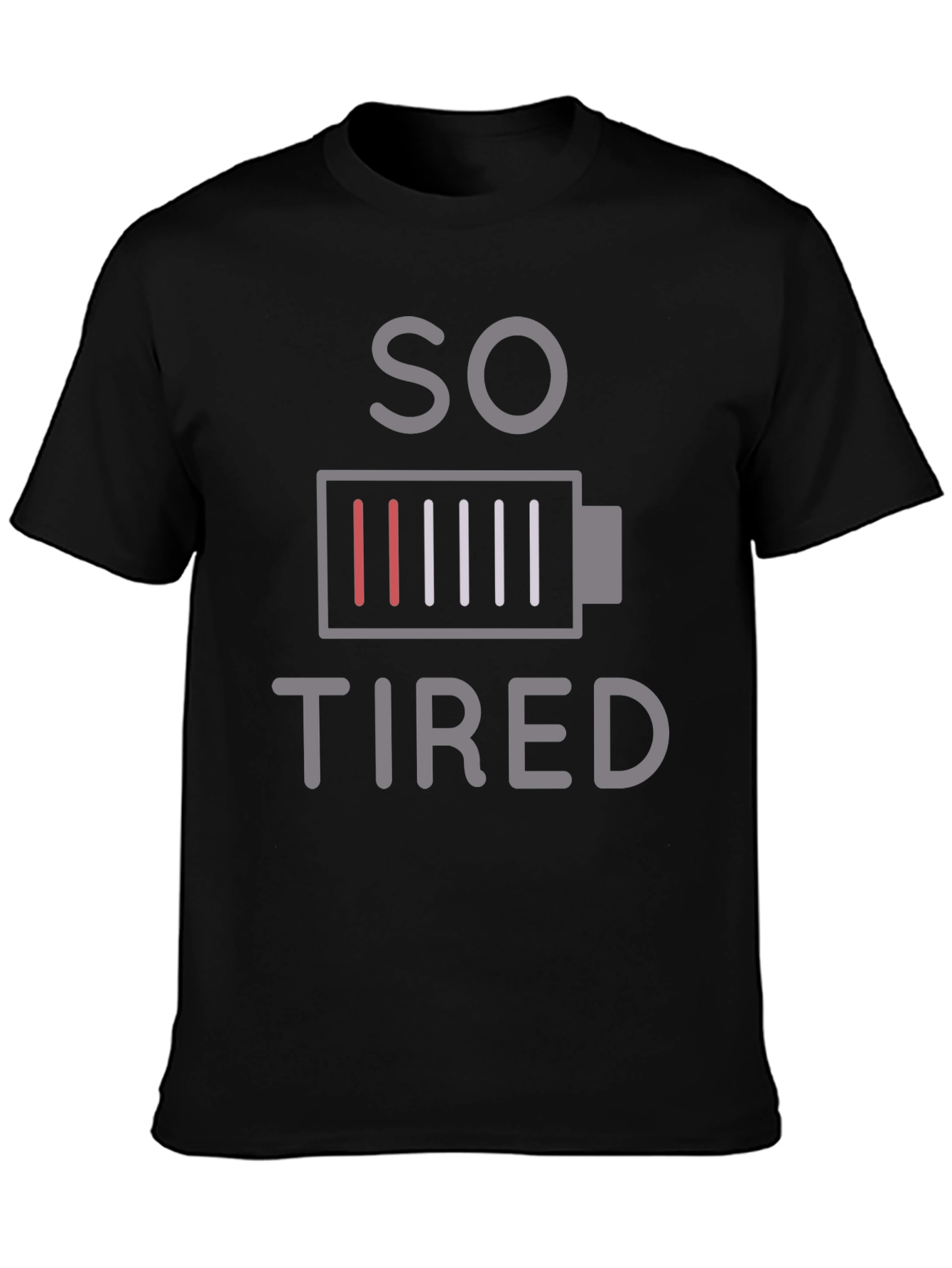 So Tired Graphic Tee - Black Cotton Comfort