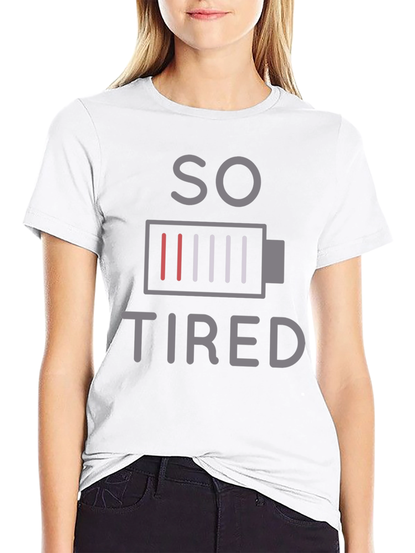 So Tired Graphic Tee - Black Cotton Comfort