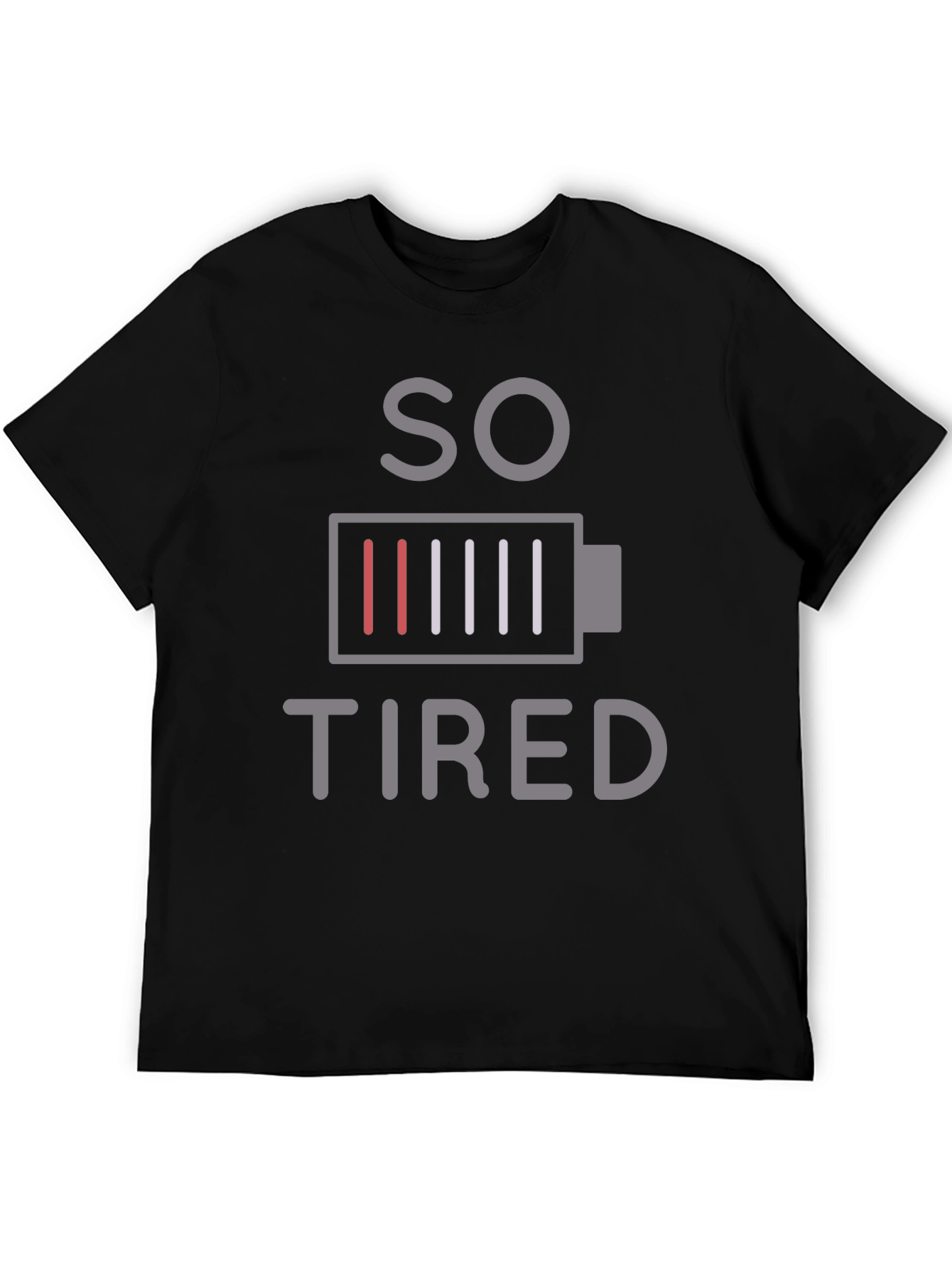 So Tired Graphic Tee - Black Cotton Comfort