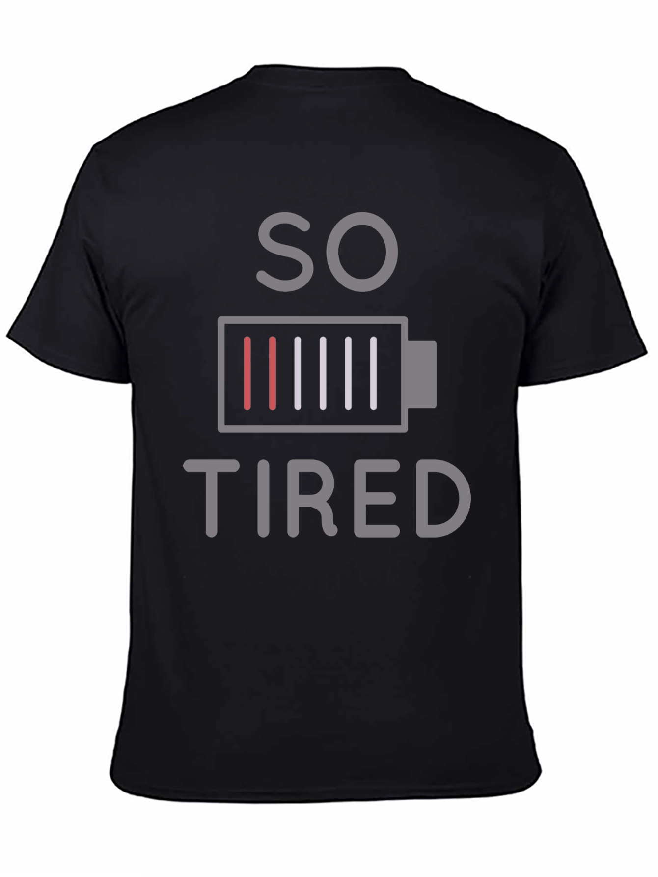 So Tired Graphic Tee - Black Cotton Comfort