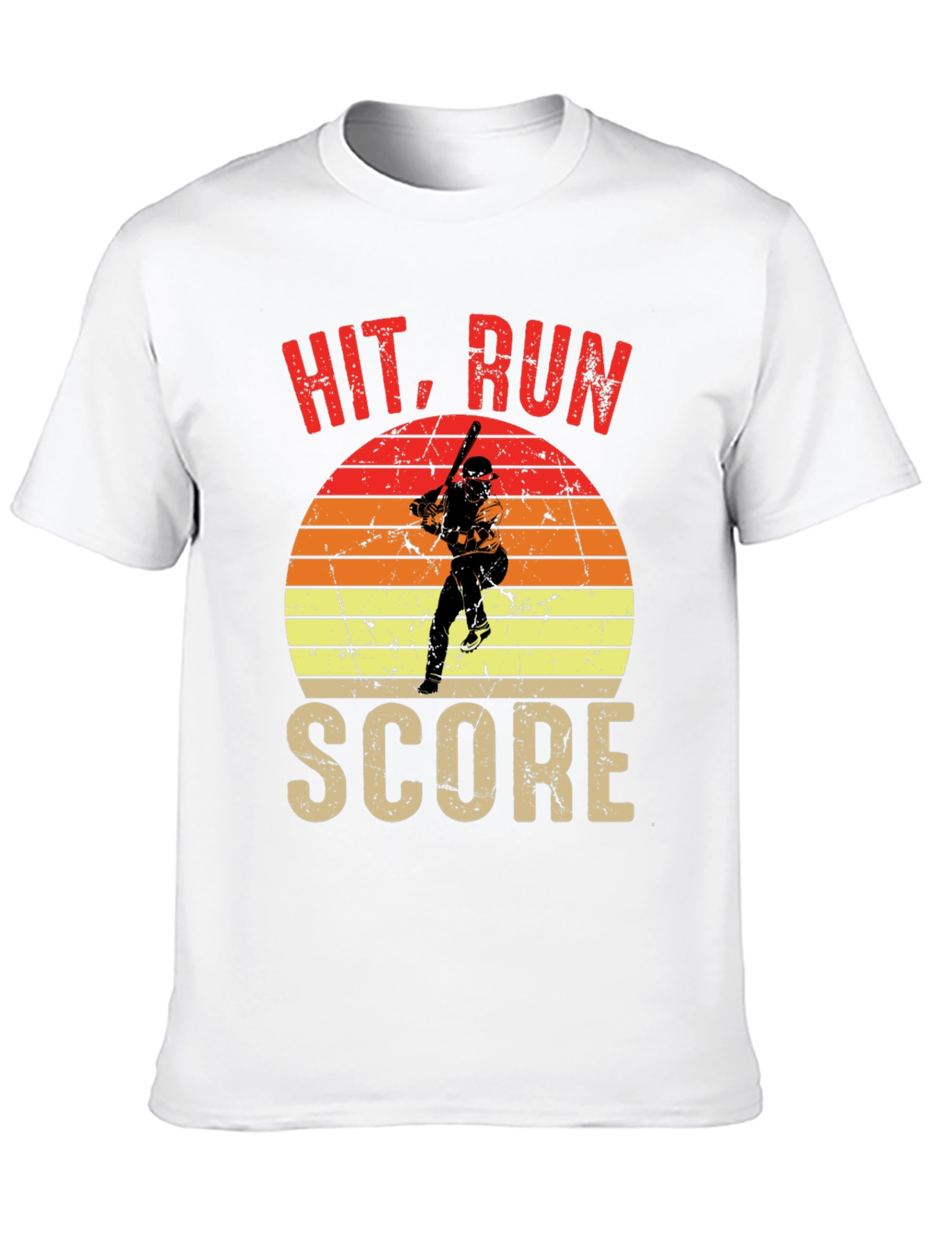 Hit Run Score Baseball Graphic T-Shirt