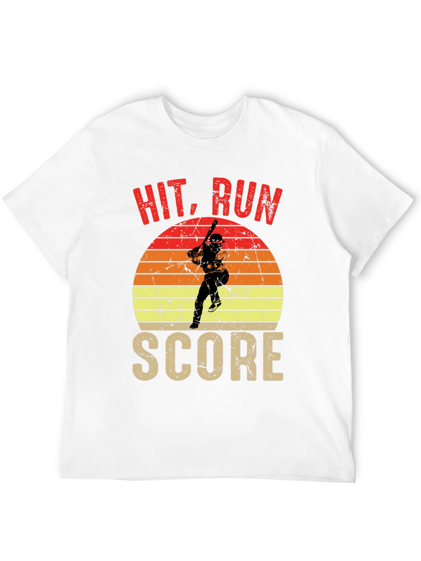 Hit Run Score Baseball Graphic T-Shirt