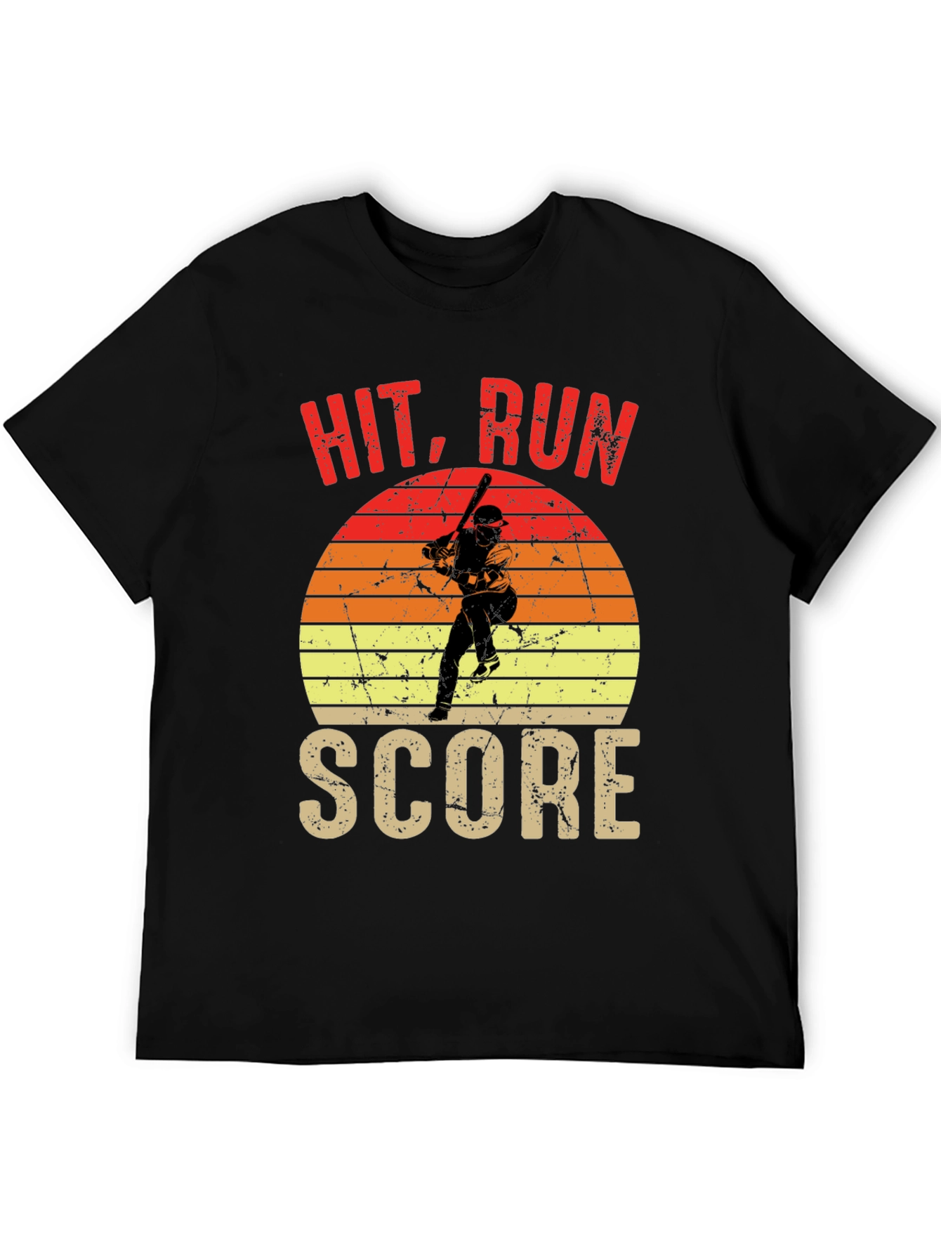 Hit Run Score Baseball Graphic T-Shirt