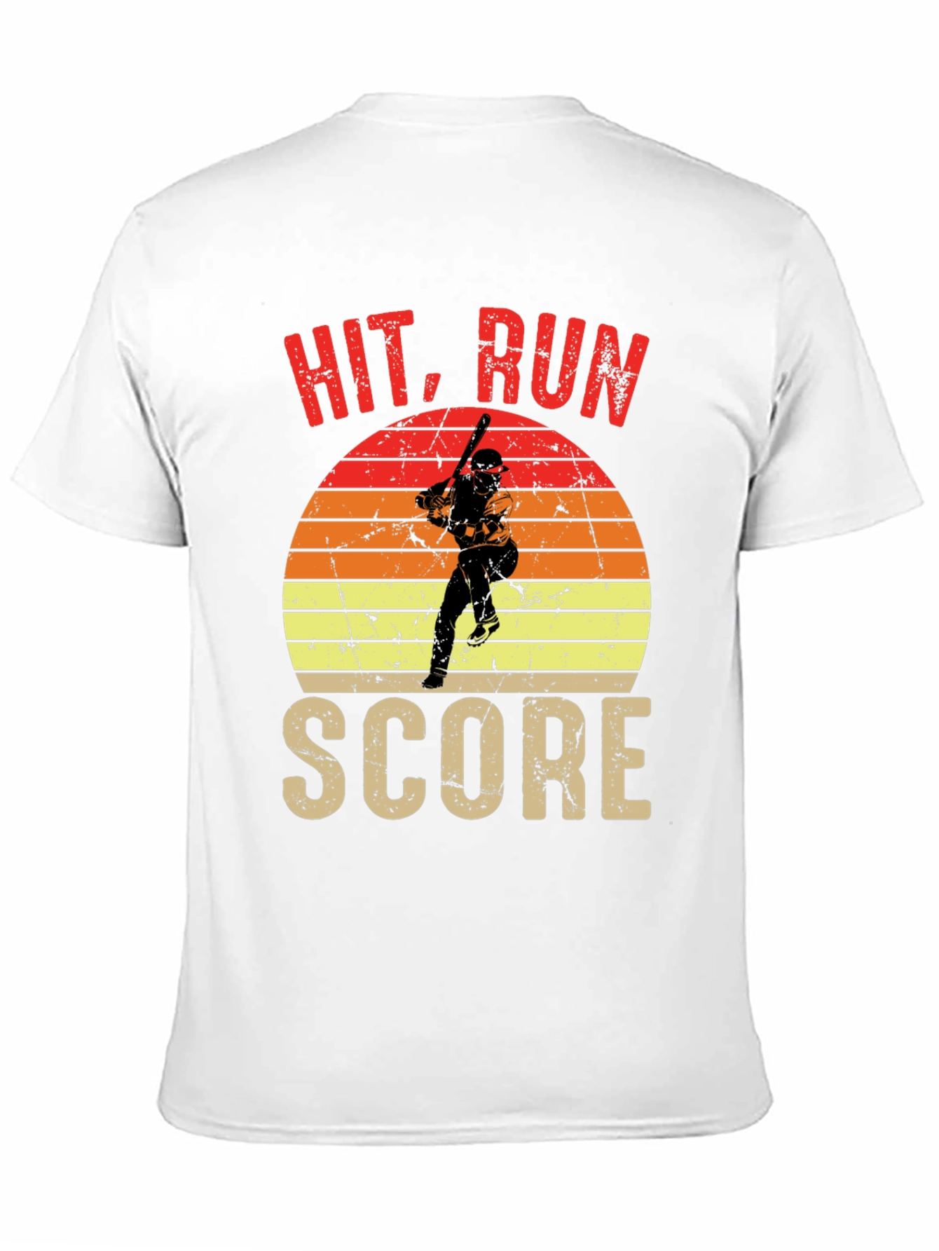 Hit Run Score Baseball Graphic T-Shirt