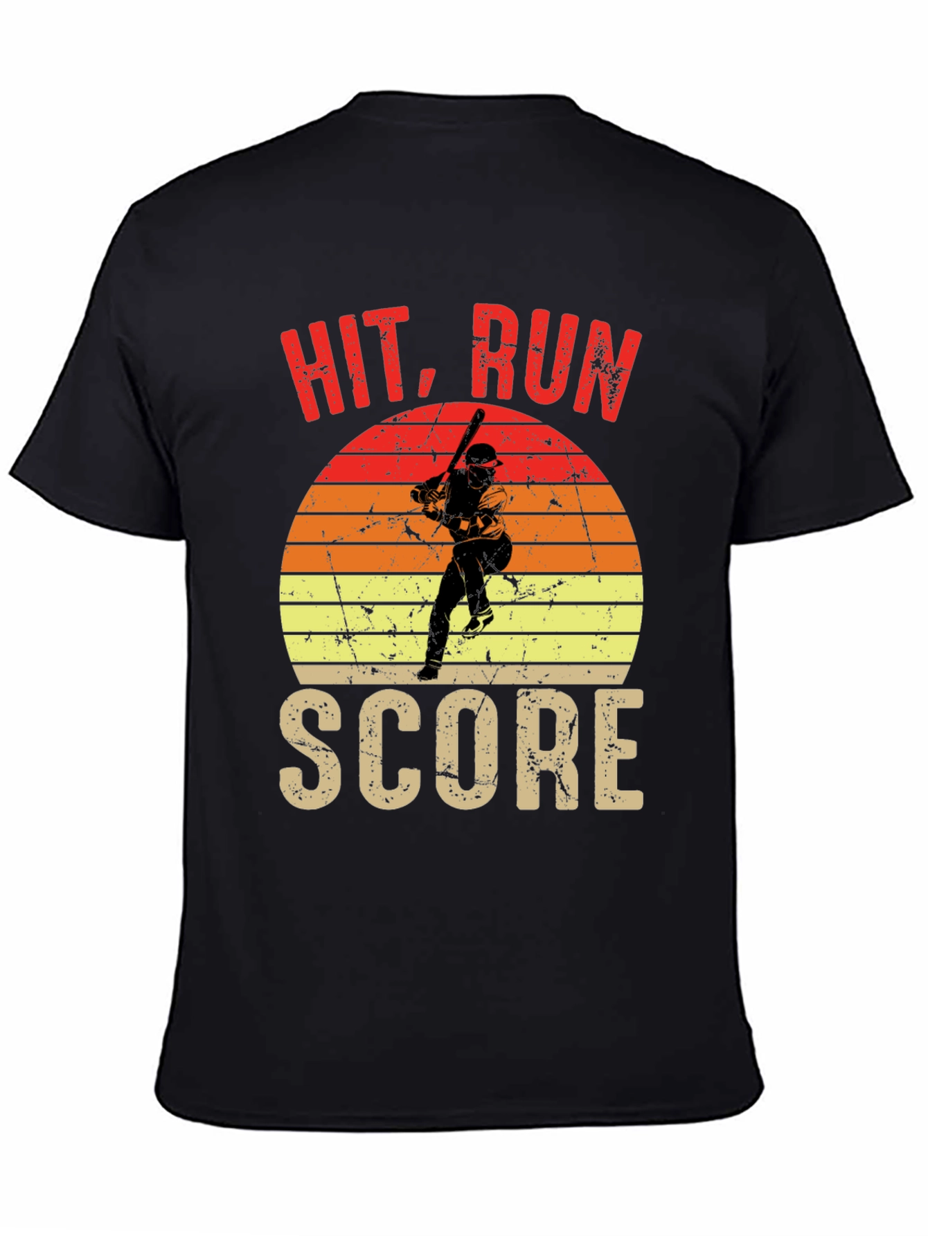 Hit Run Score Baseball Graphic T-Shirt