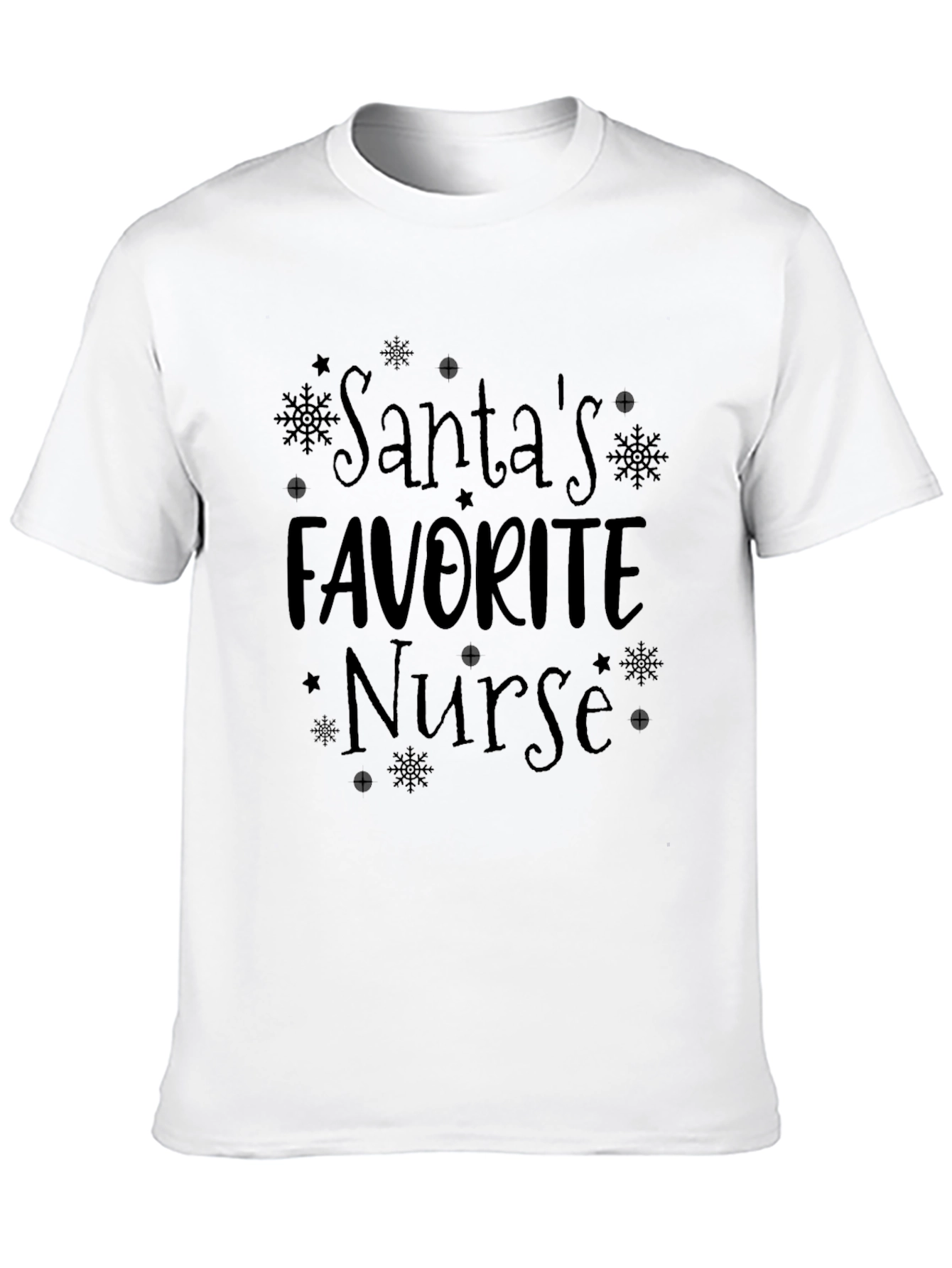Santas Favorite Nurse T-Shirt Holiday Tee