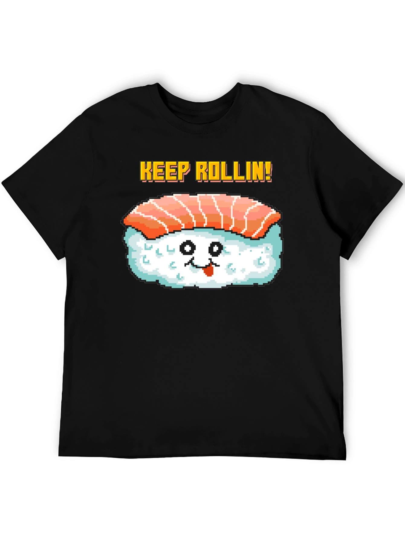 Keep Rollin Sushi Graphic Tee - Black