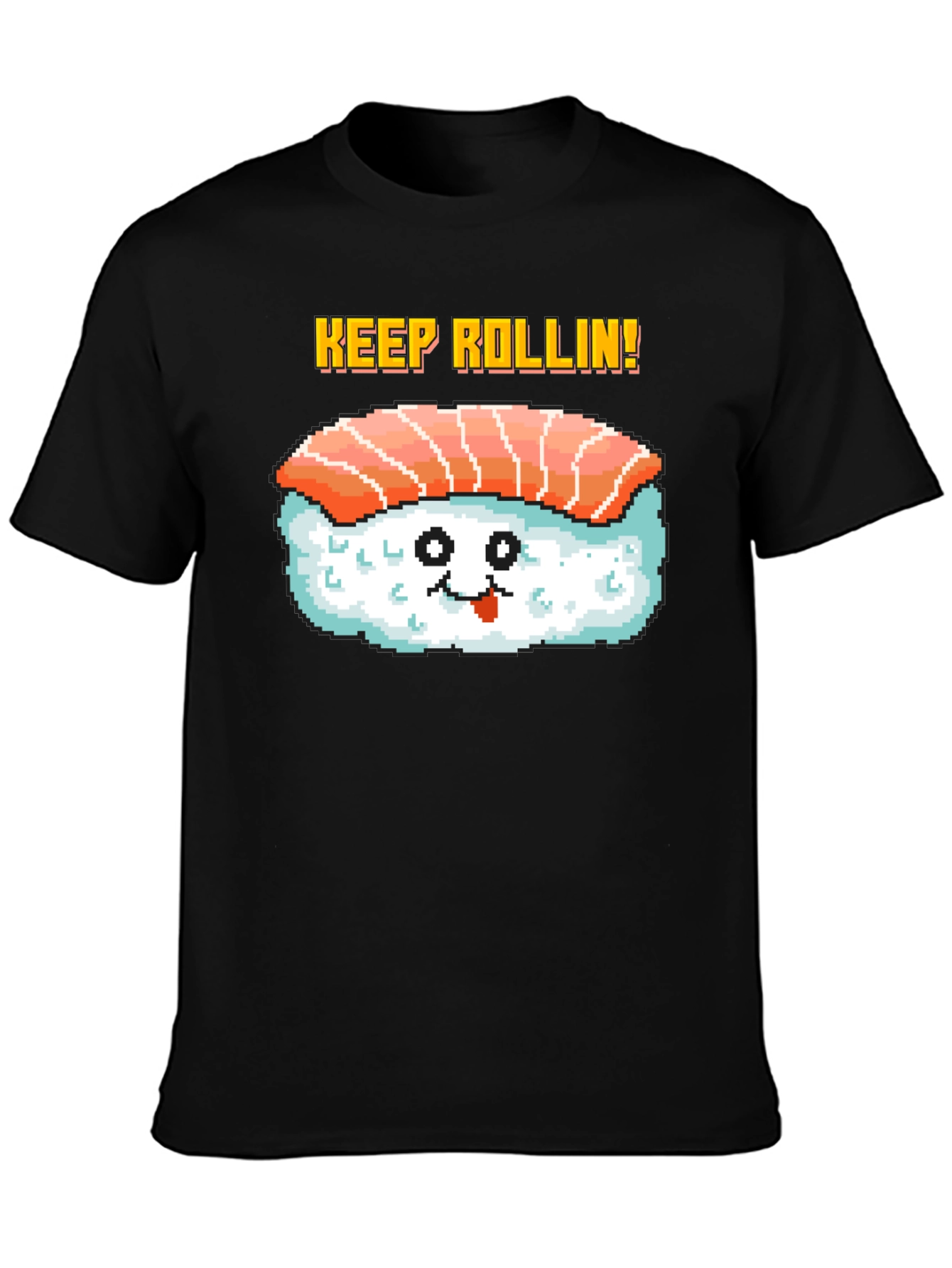 Keep Rollin Sushi Graphic Tee - Black