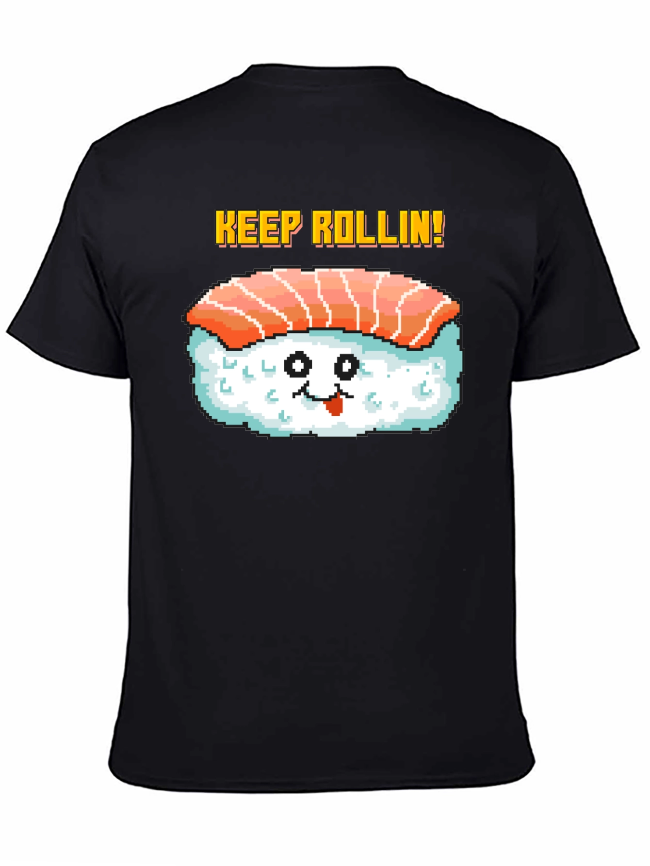 Keep Rollin Sushi Graphic Tee - Black