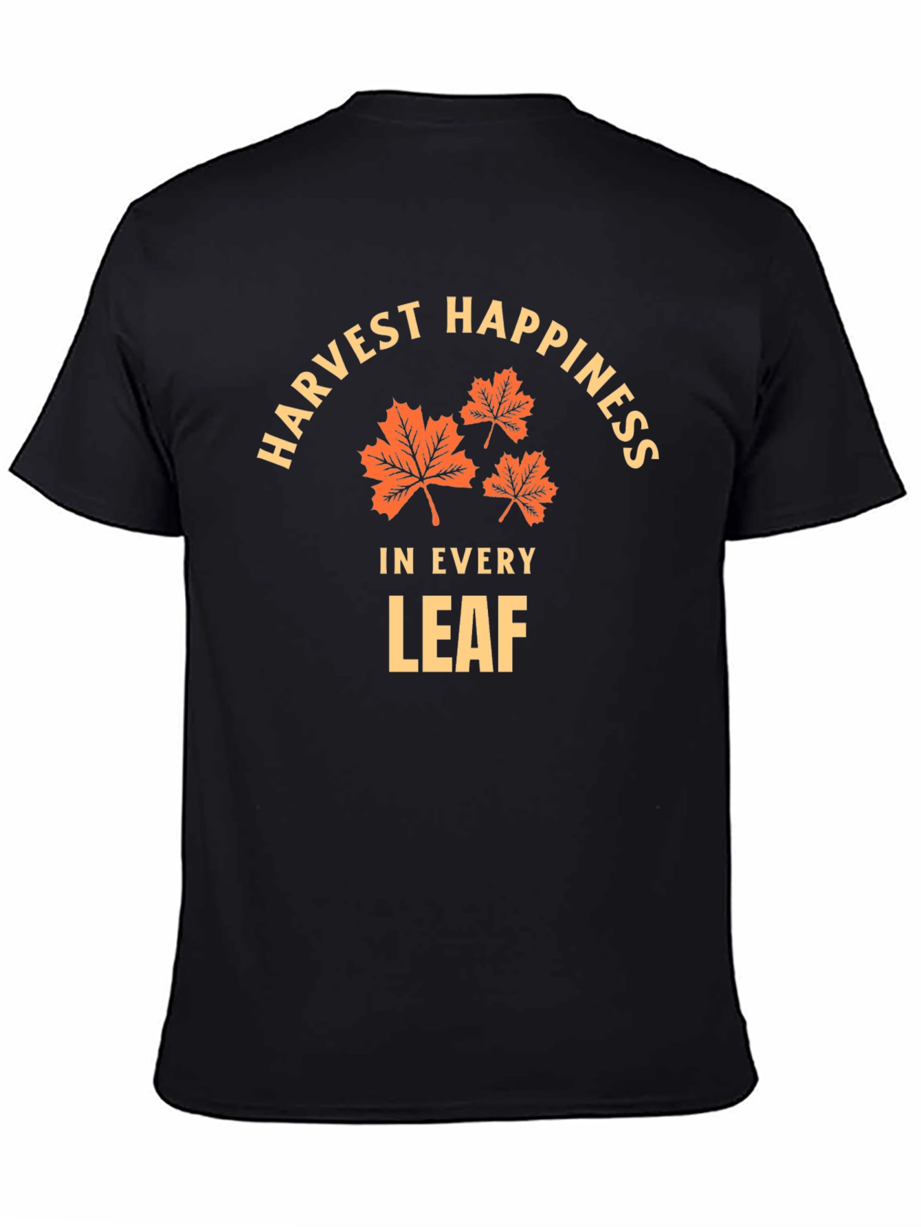 Harvest Happiness T-Shirt - Fall Leaves Design