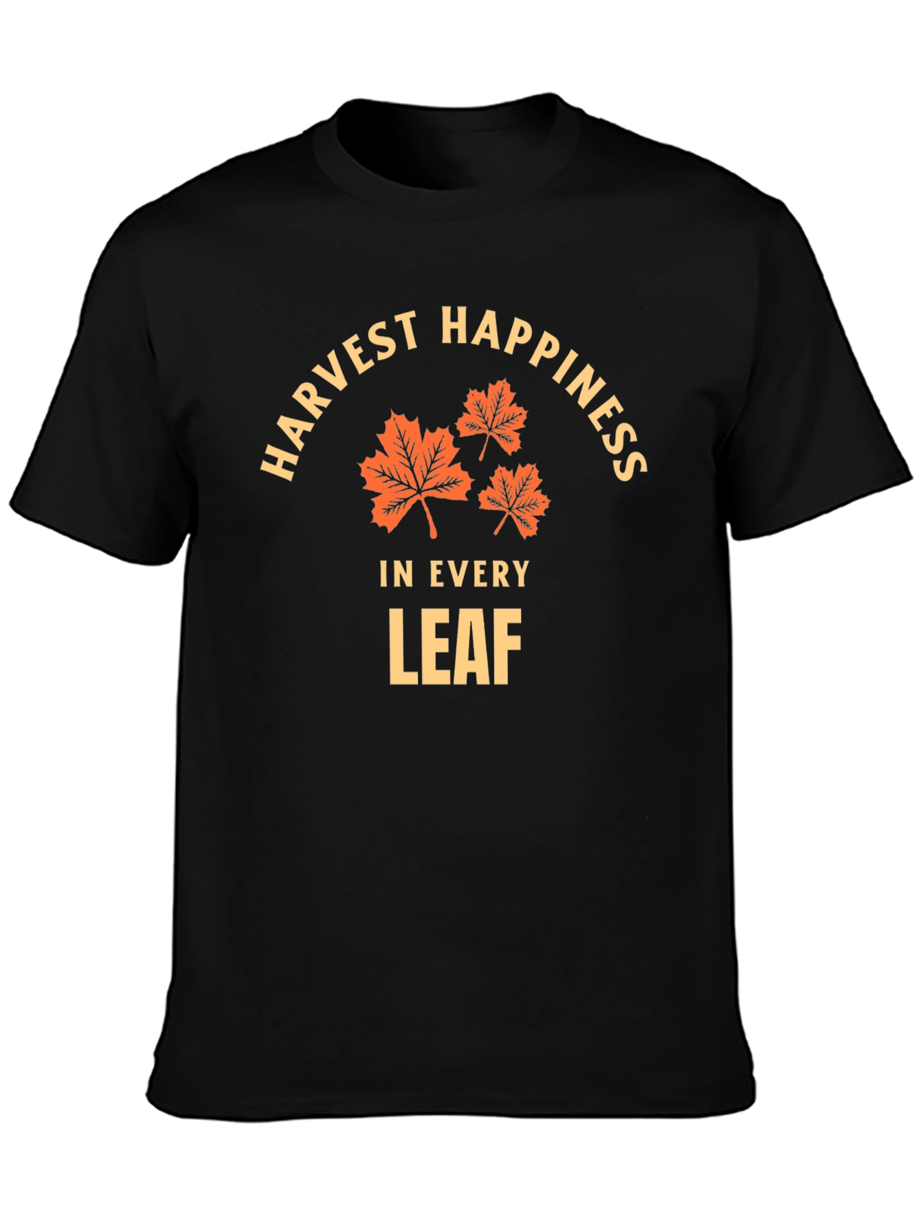 Harvest Happiness T-Shirt - Fall Leaves Design