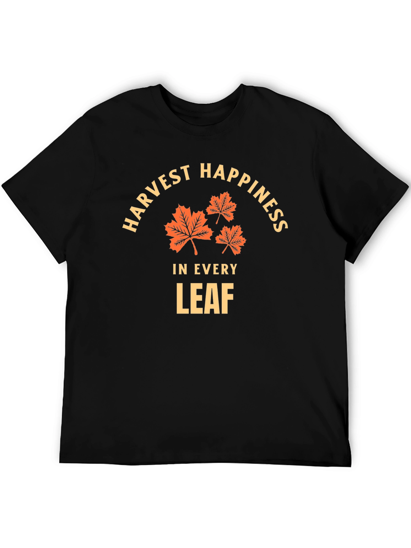 Harvest Happiness T-Shirt - Fall Leaves Design