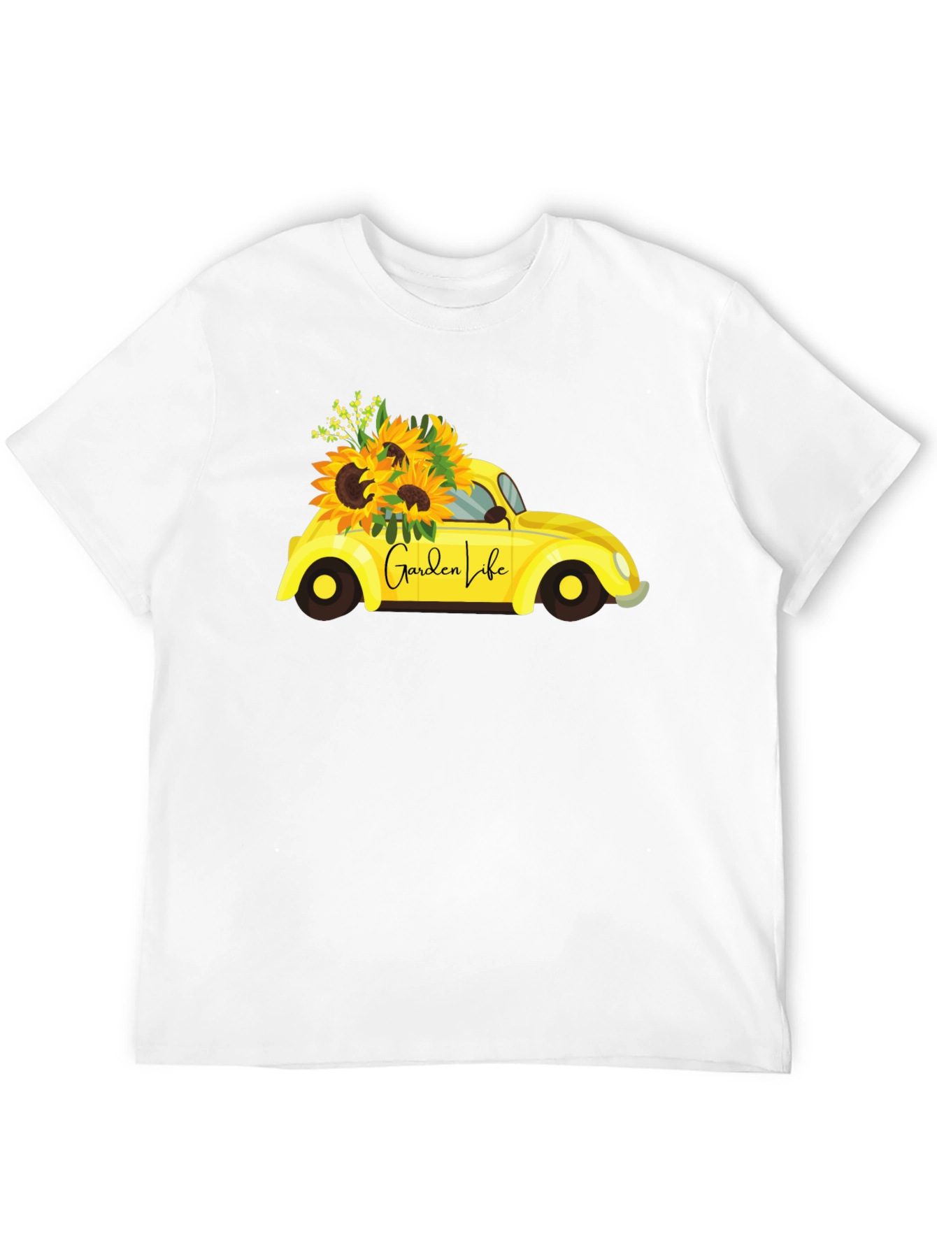 Garden Life Black T-Shirt - Sunflower Car