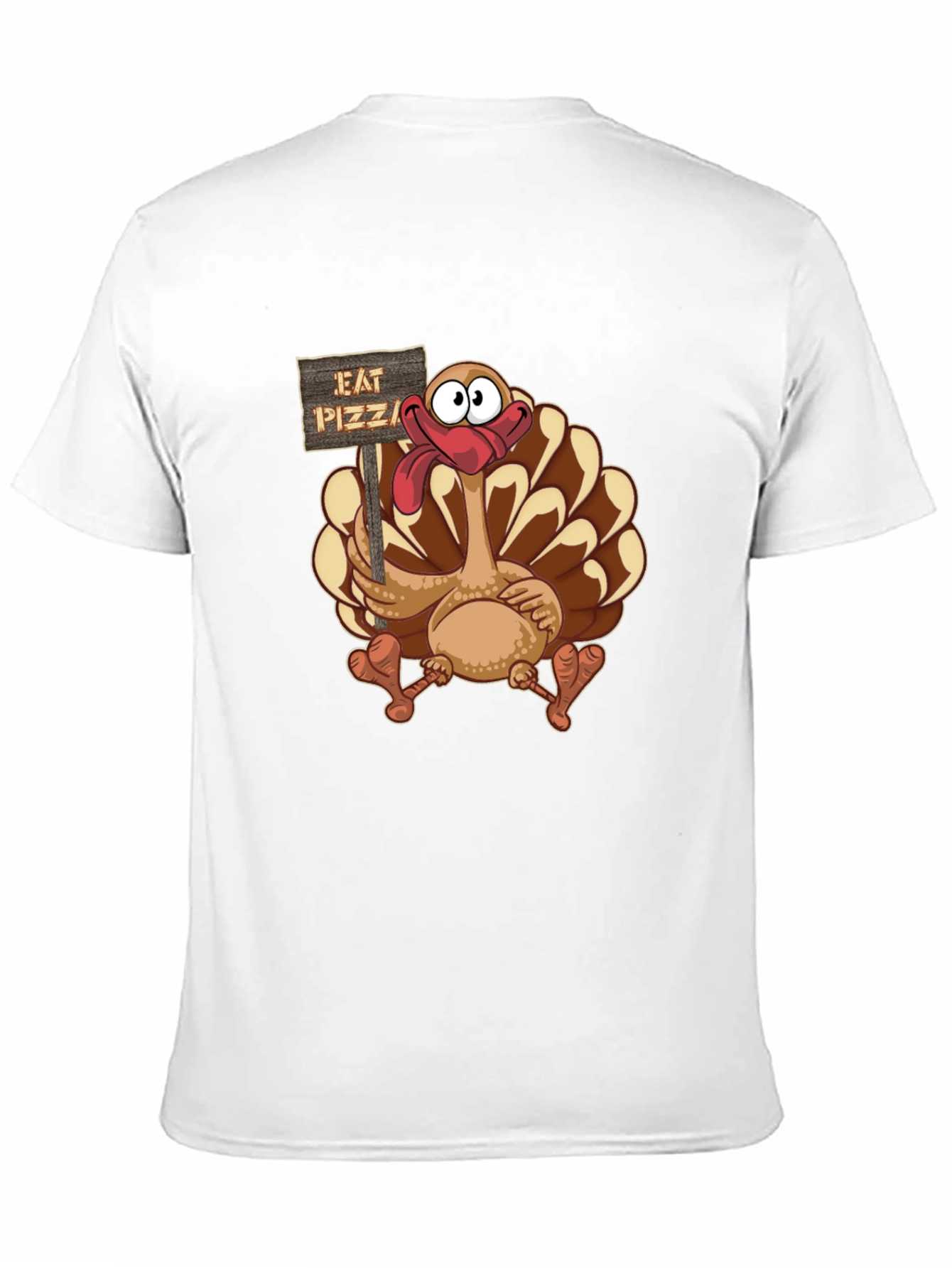 Funny Turkey Eat Pizza Thanksgiving T-Shirt