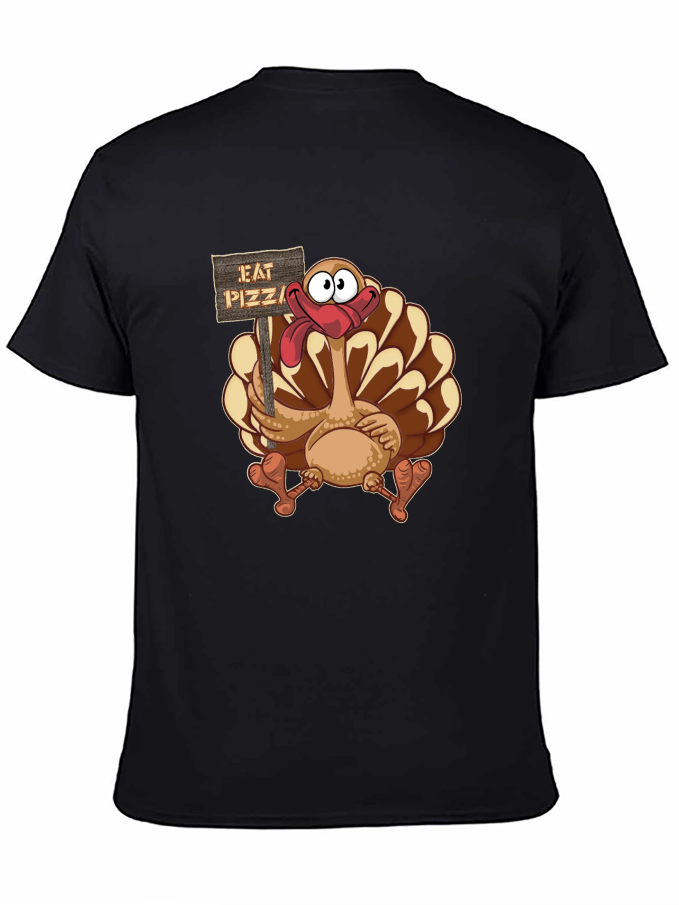 Funny Turkey Eat Pizza Thanksgiving T-Shirt