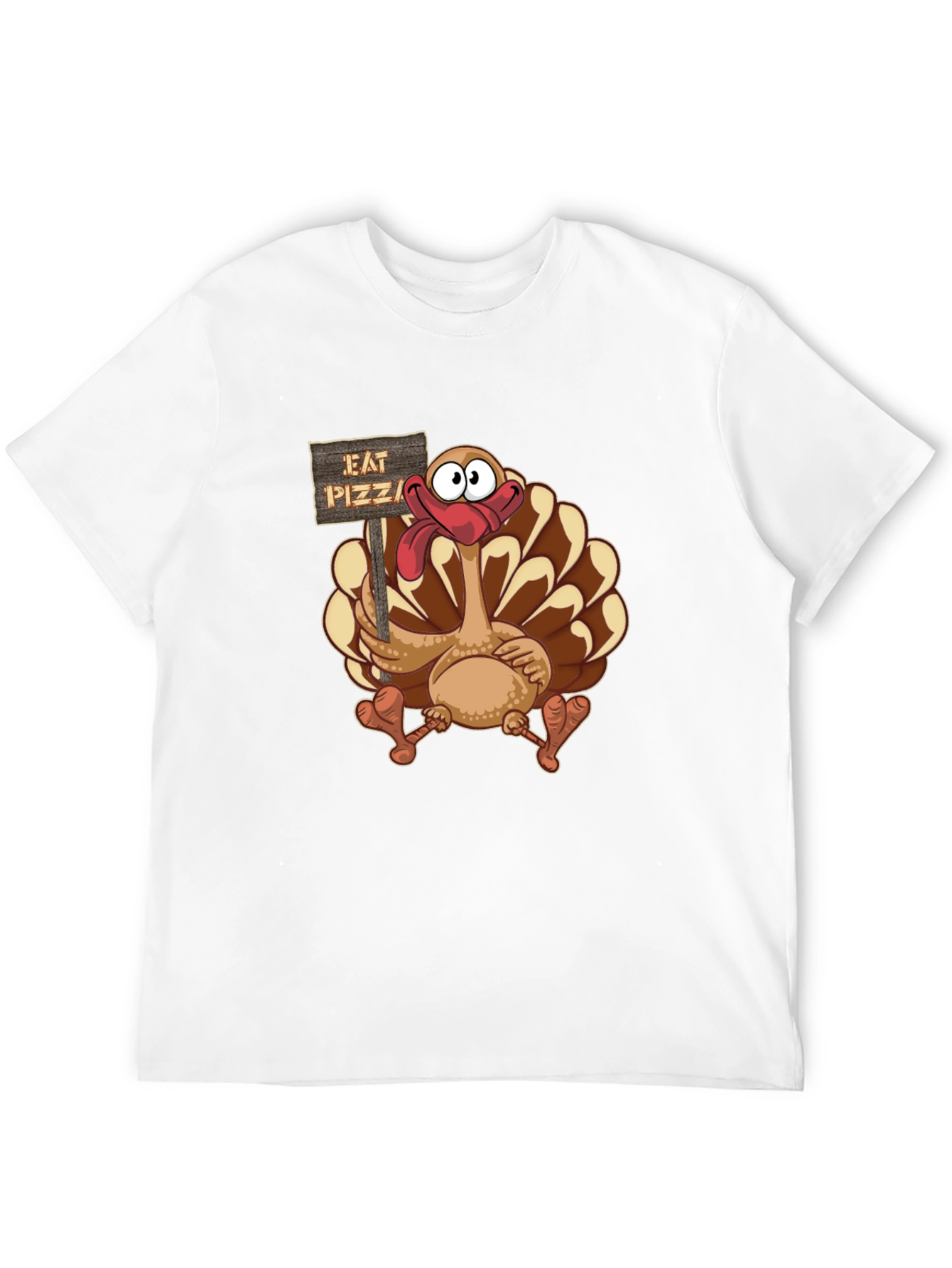 Funny Turkey Eat Pizza Thanksgiving T-Shirt