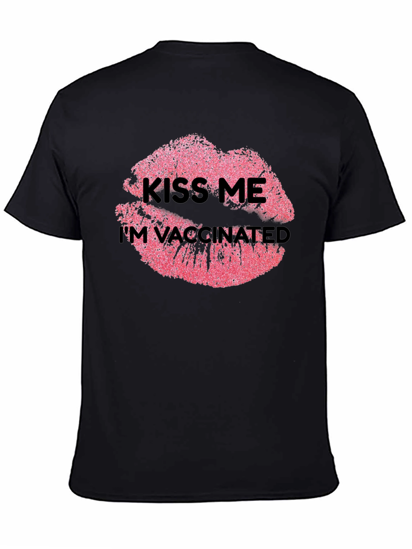 Kiss Me Im Vaccinated T-Shirt Lips Graphic Tee