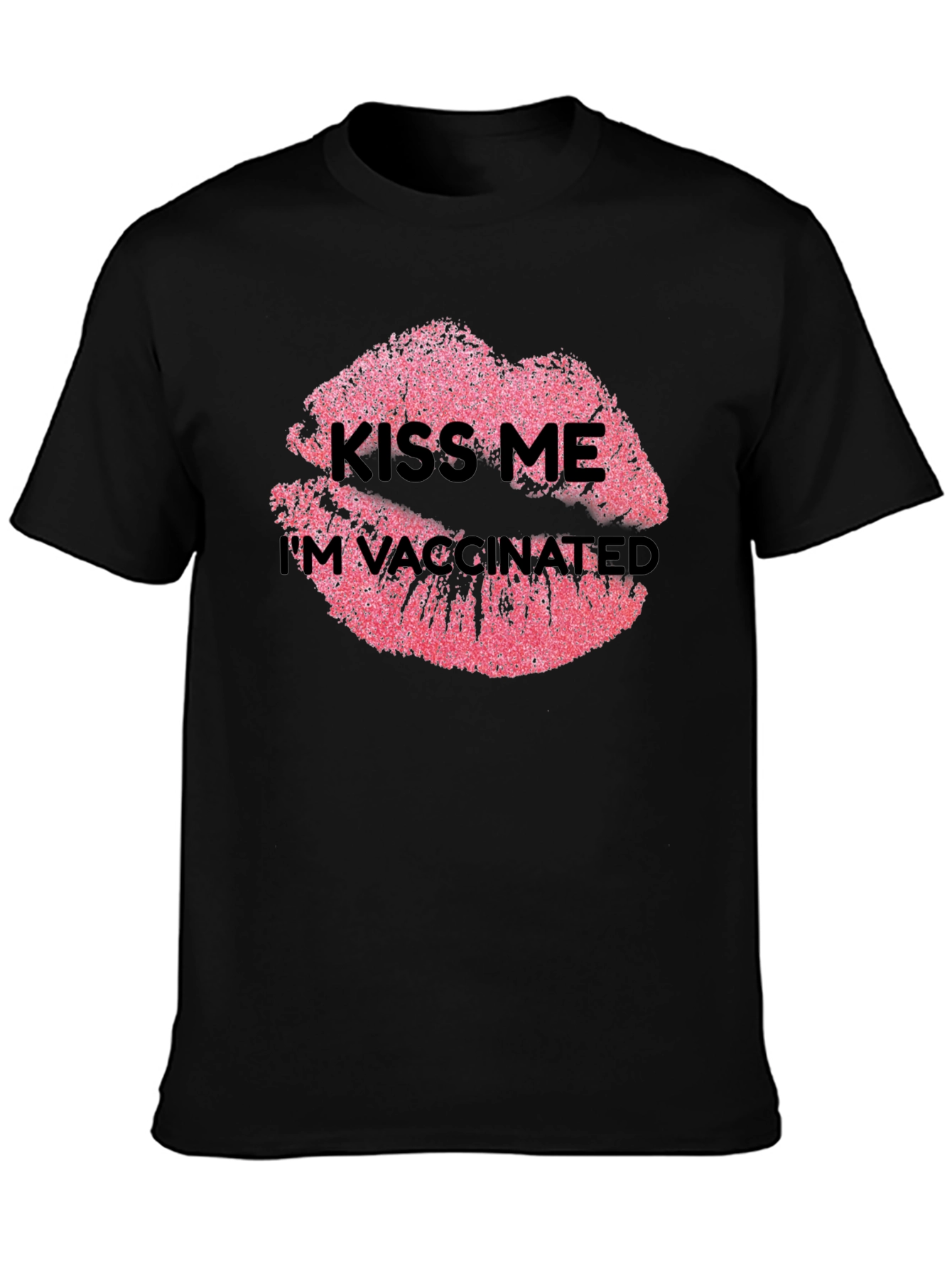 Kiss Me Im Vaccinated T-Shirt Lips Graphic Tee