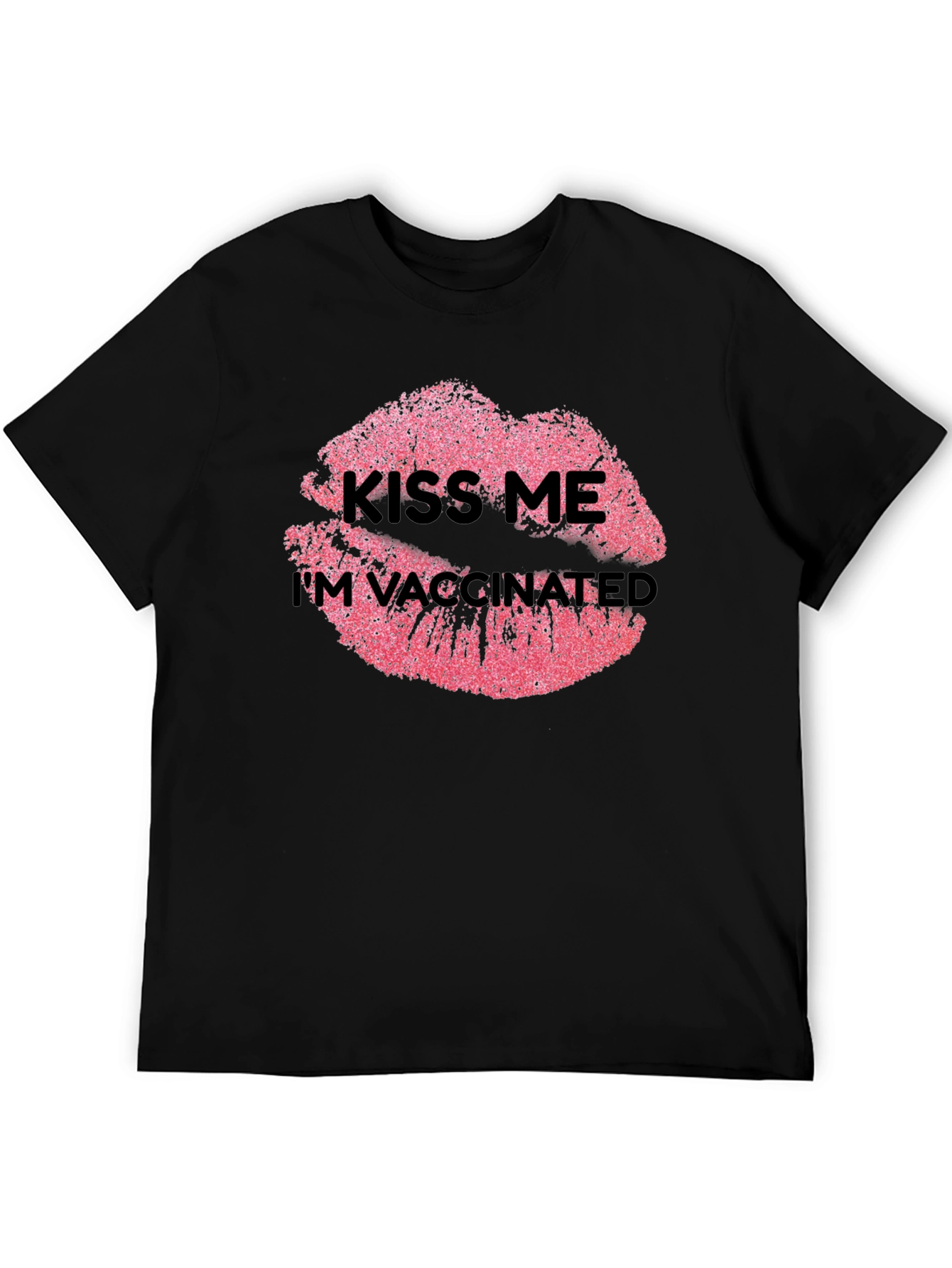 Kiss Me Im Vaccinated T-Shirt Lips Graphic Tee