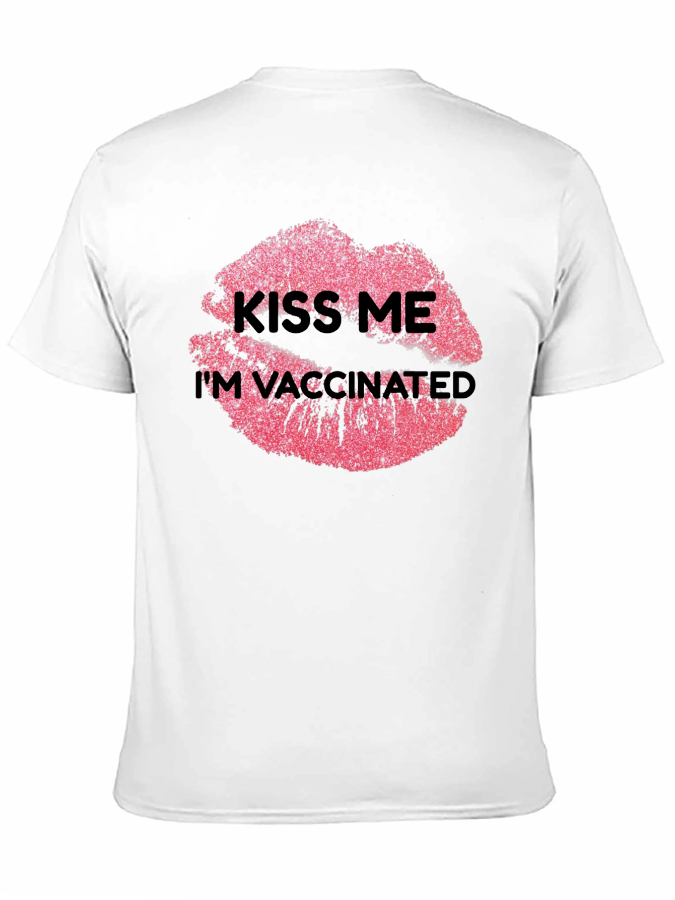 Kiss Me Im Vaccinated T-Shirt Lips Graphic Tee
