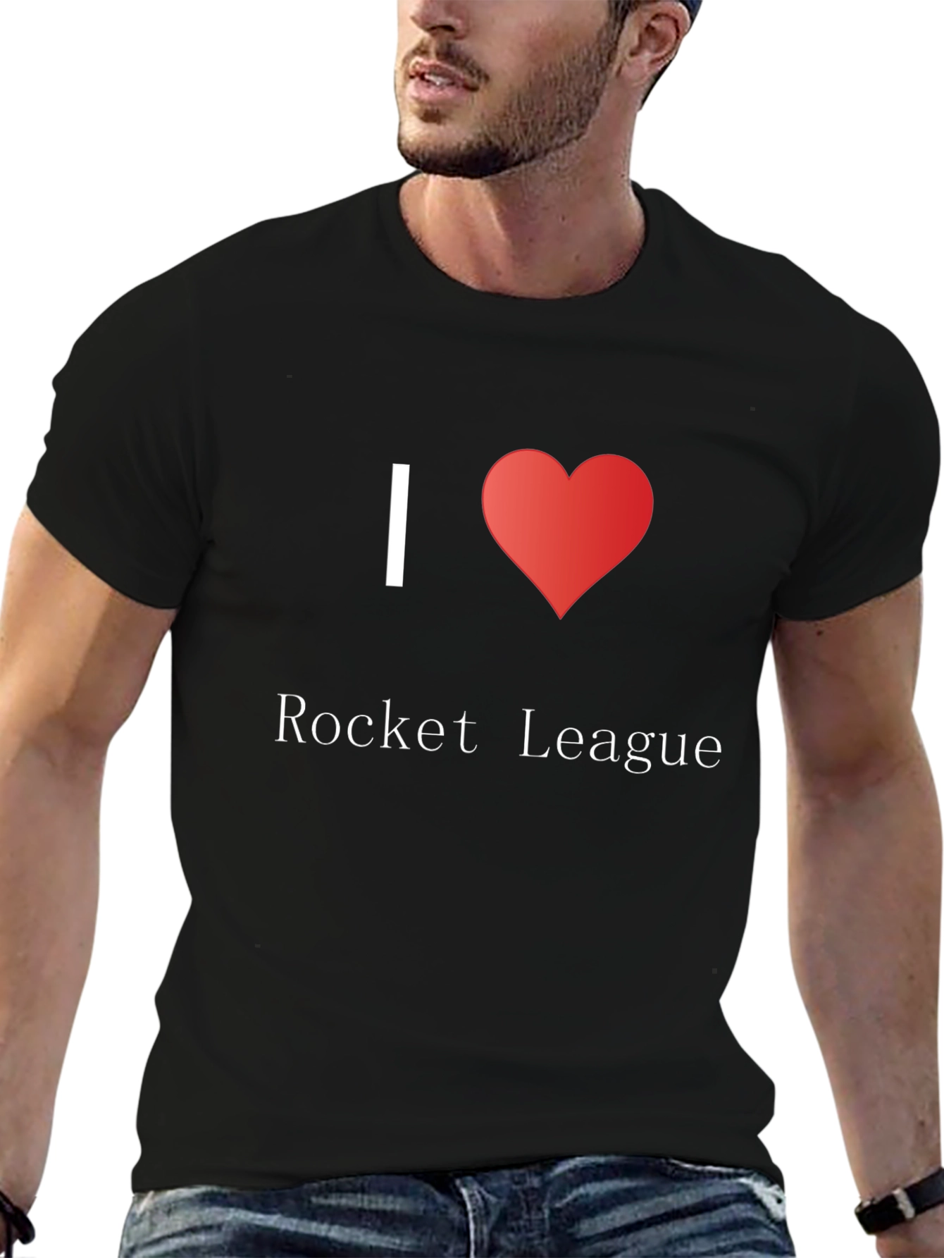 I Heart Rocket League Black T-Shirt