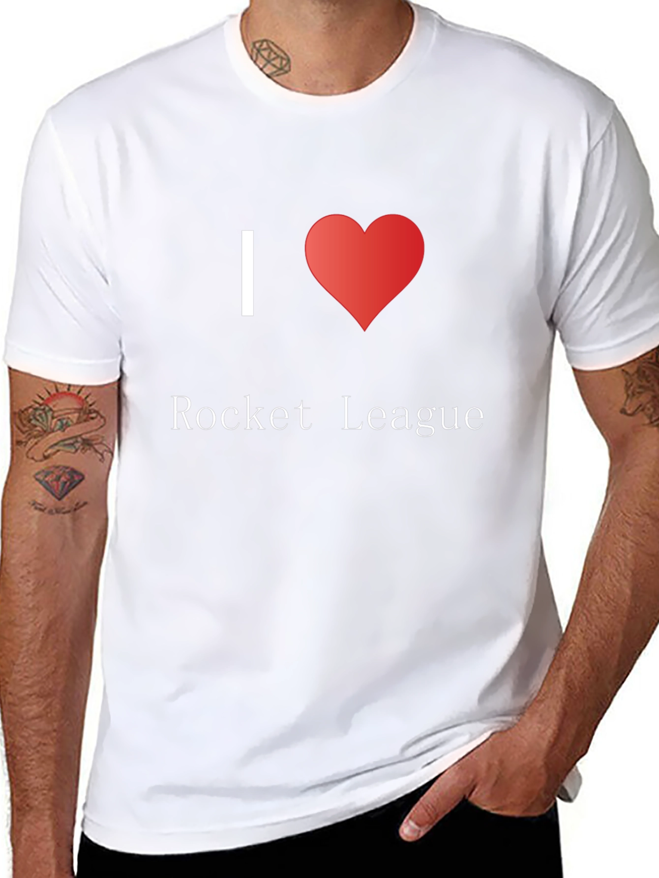 I Heart Rocket League Black T-Shirt