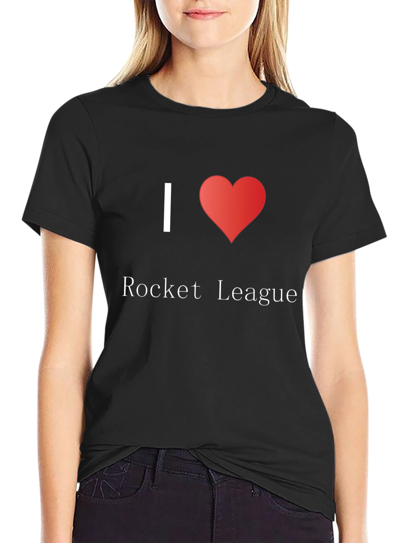 I Heart Rocket League Black T-Shirt