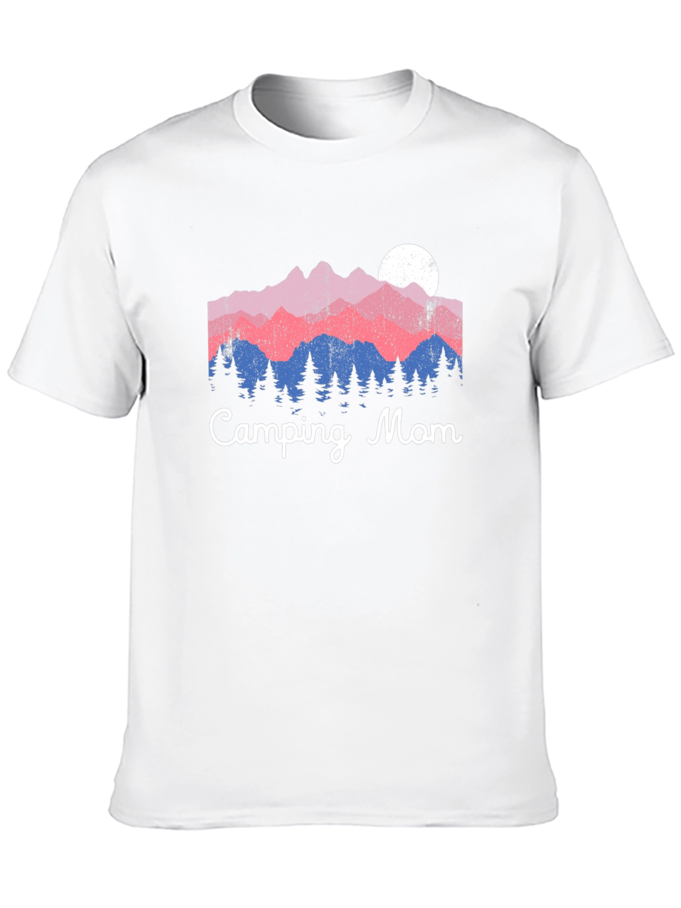 Camping Mom Black T-Shirt Mountain Graphic