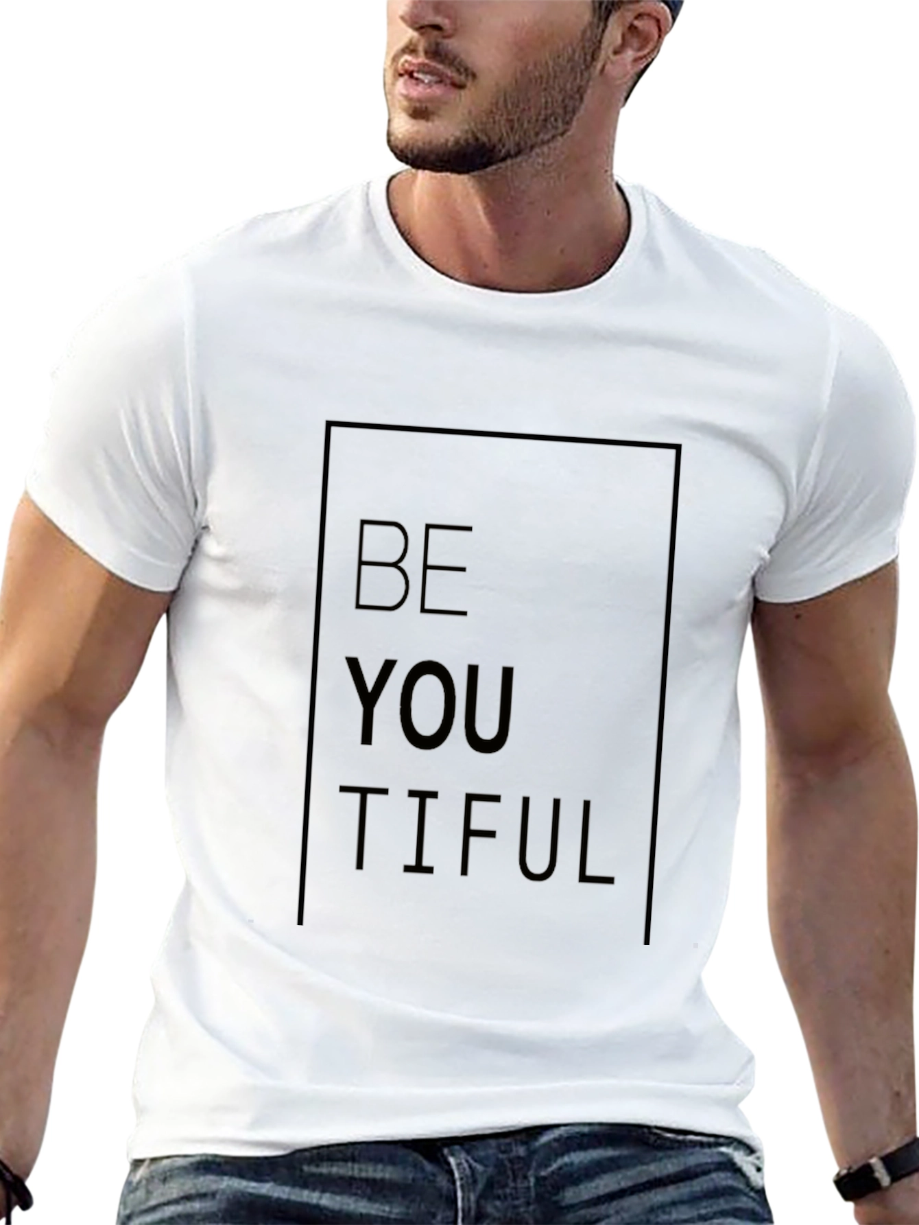 BeYOUtiful Black Graphic Tee - Motivational Unisex T-Shirt