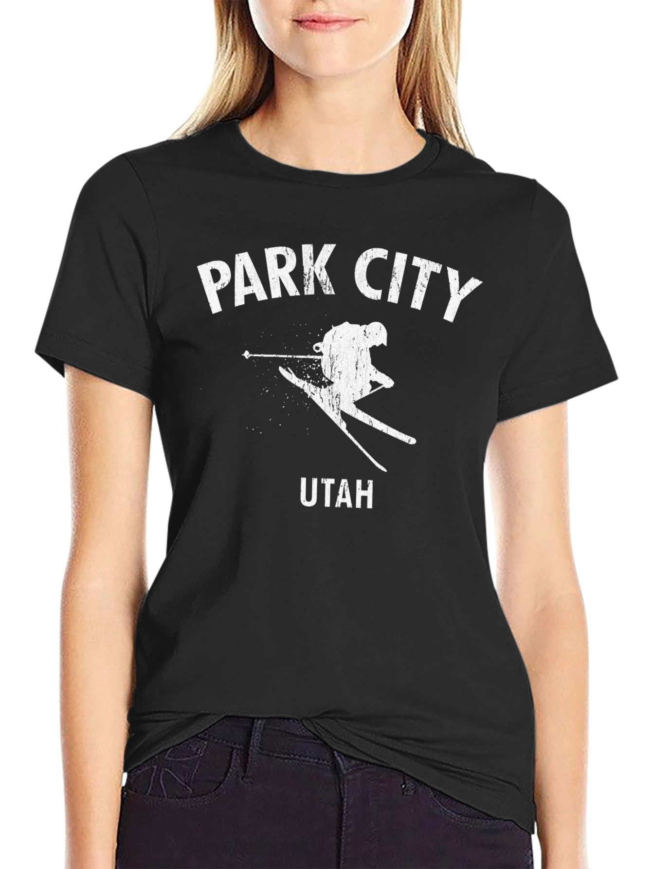 Park City Utah Ski T-Shirt - Black