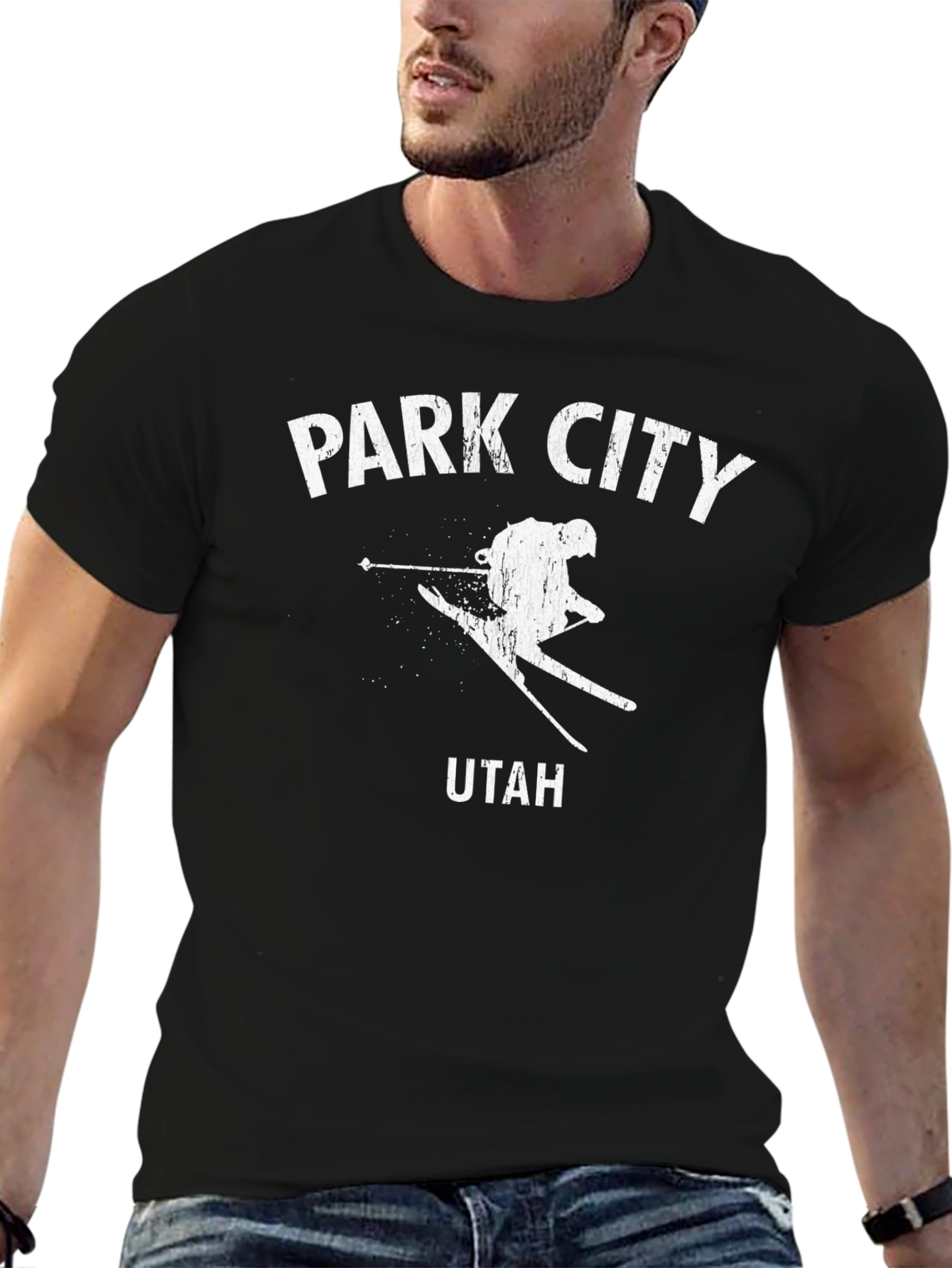 Park City Utah Ski T-Shirt - Black