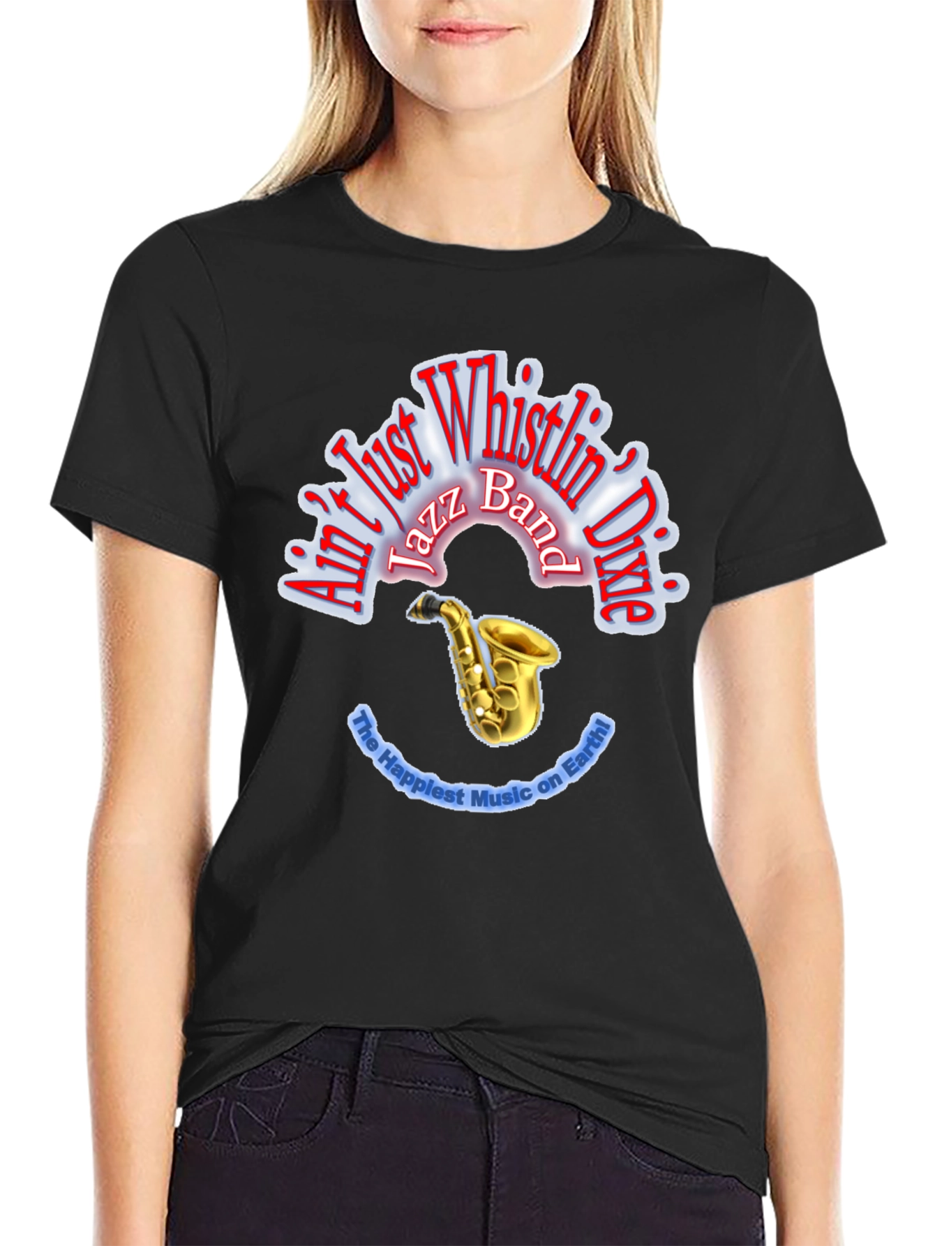 Aint Just Whistlin Dixie Jazz Band Graphic Tee