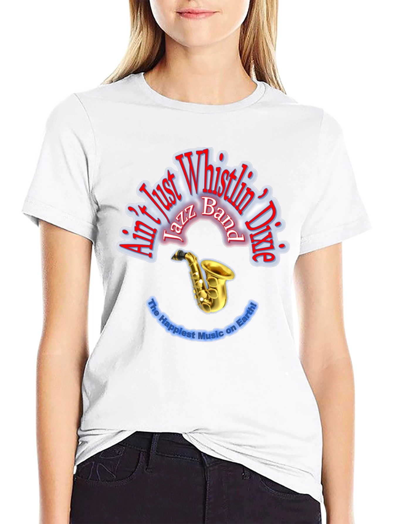 Aint Just Whistlin Dixie Jazz Band Graphic Tee