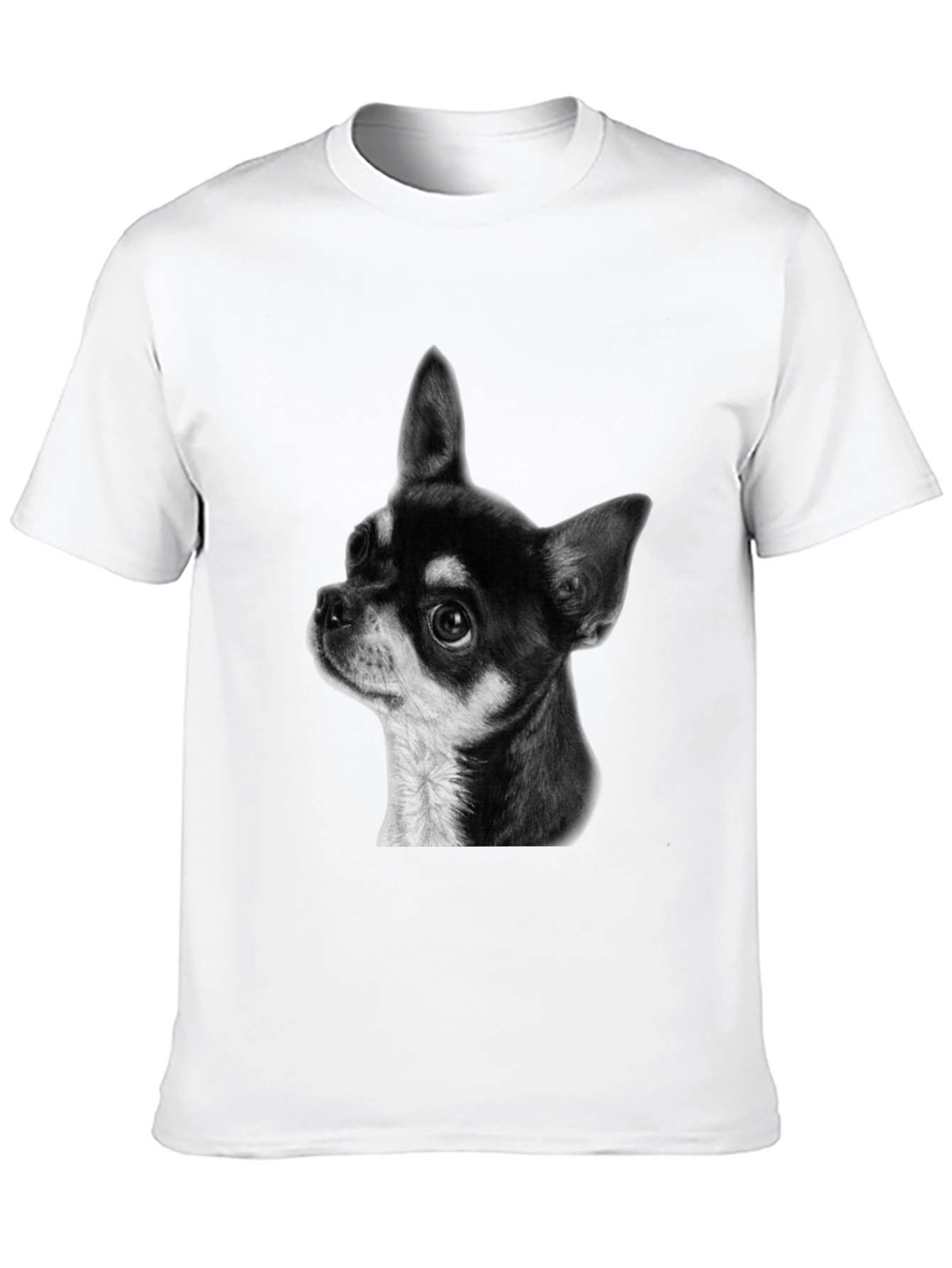 Chihuahua Dog Graphic Print Black T-Shirt