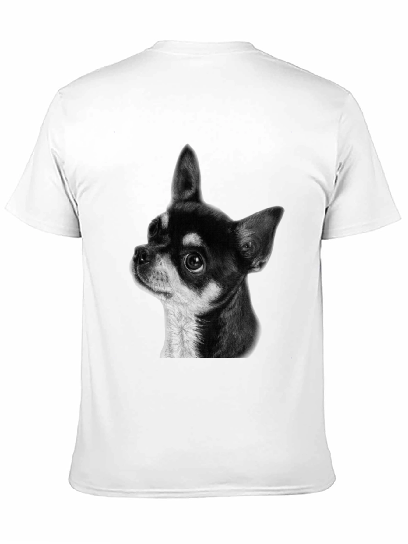 Chihuahua Dog Graphic Print Black T-Shirt