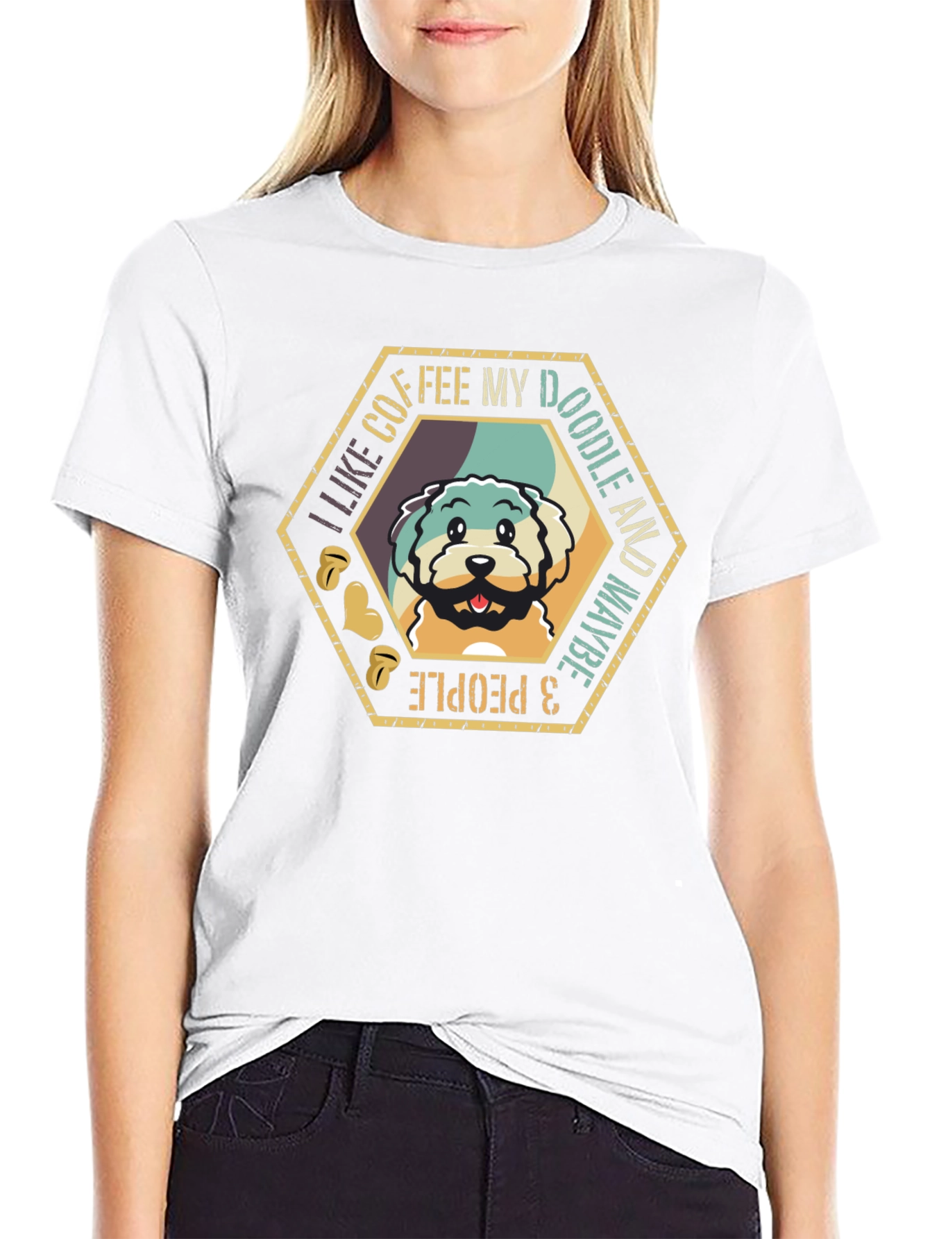 Coffee & Doodles T-Shirt - Cute Pet Lover Tee