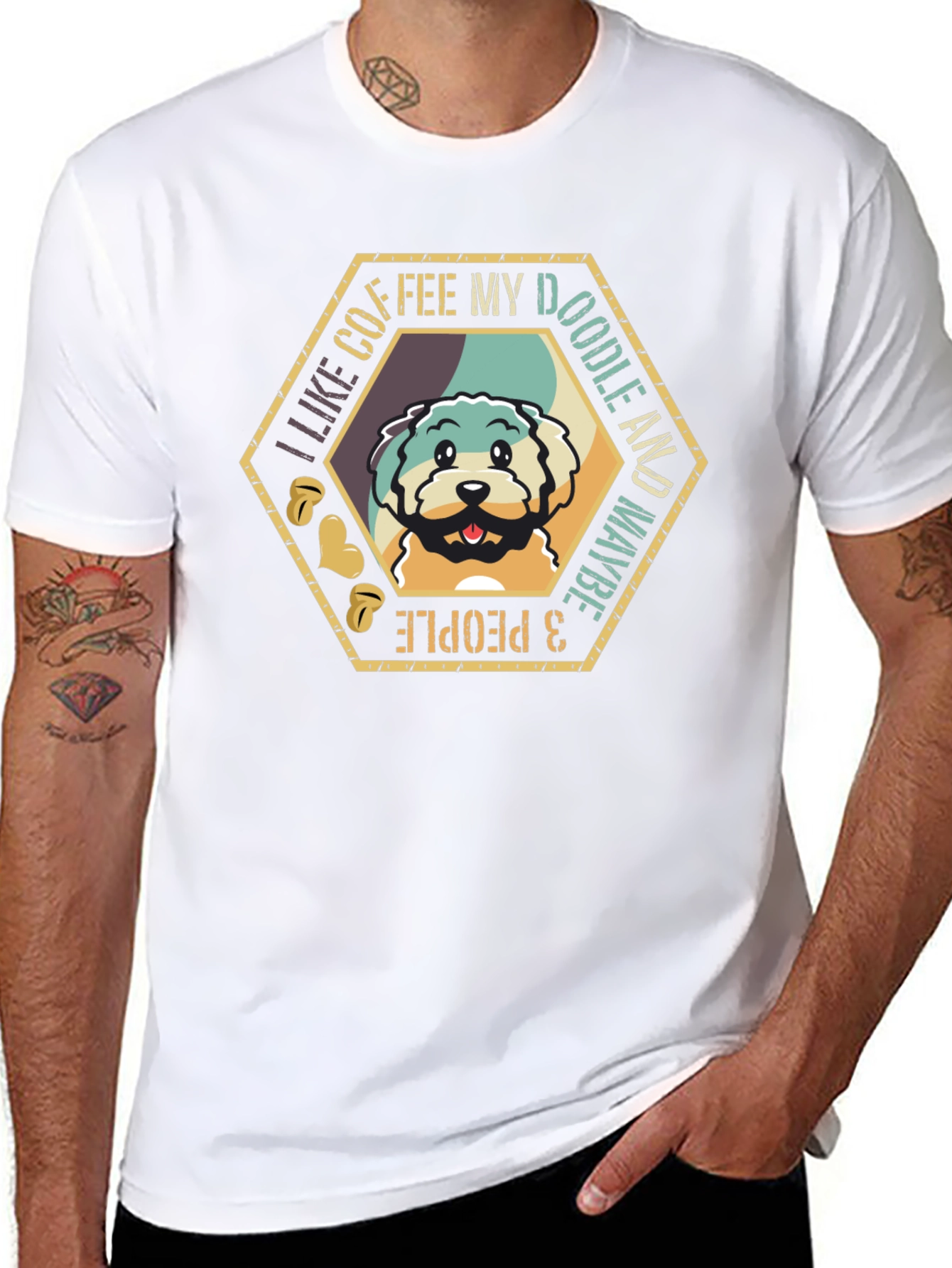 Coffee & Doodles T-Shirt - Cute Pet Lover Tee