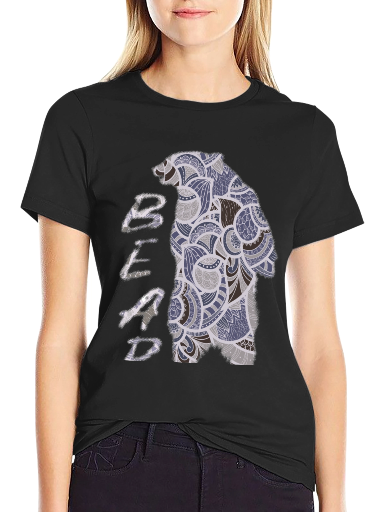 Bear Graphic Print T-Shirt - Unique Design