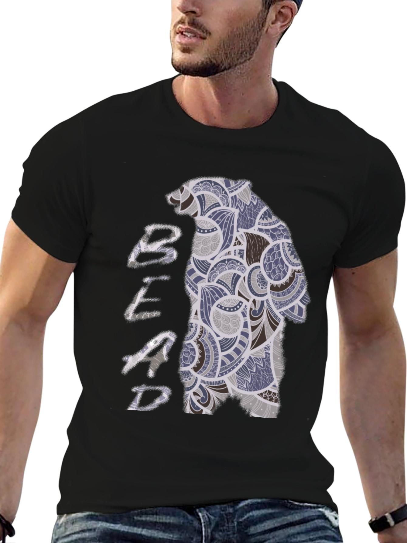 Bear Graphic Print T-Shirt - Unique Design