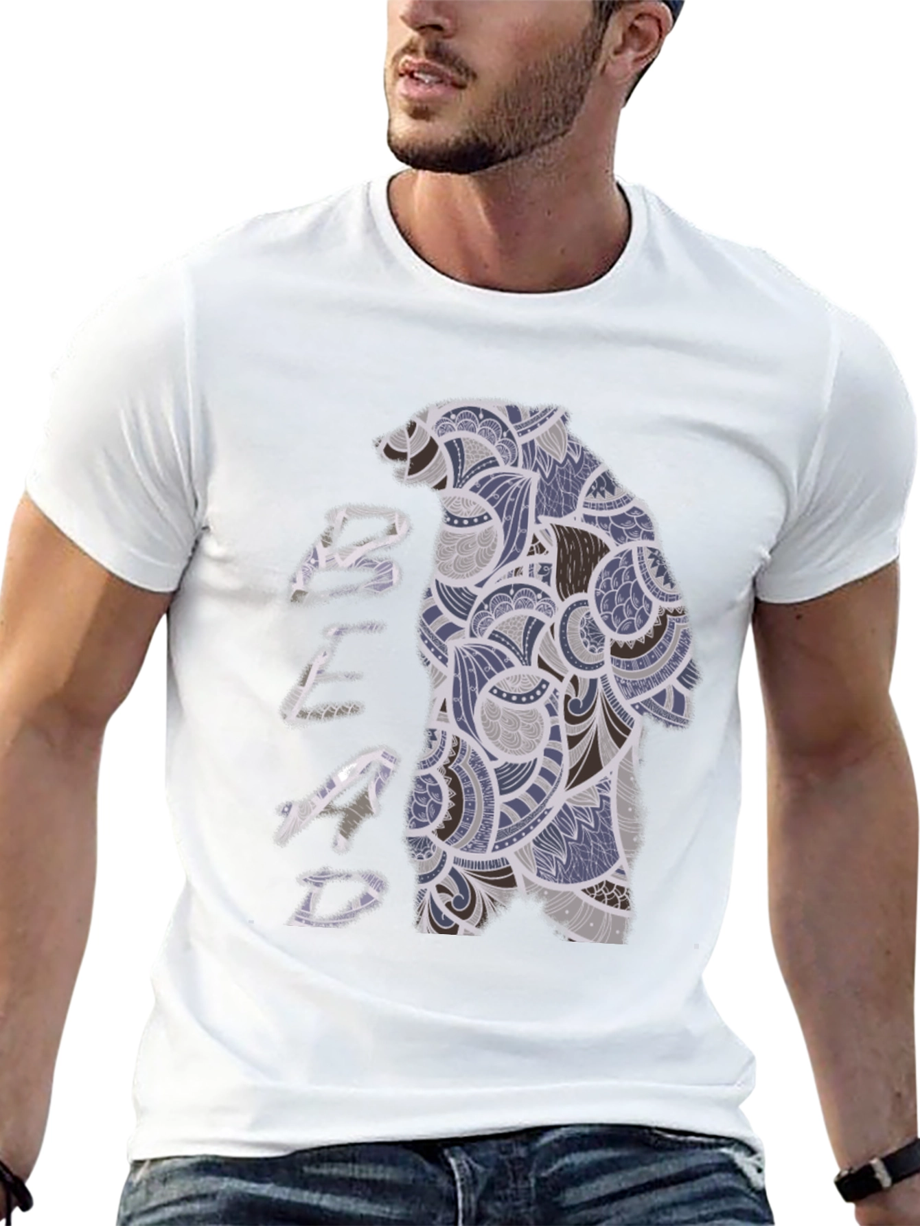 Bear Graphic Print T-Shirt - Unique Design