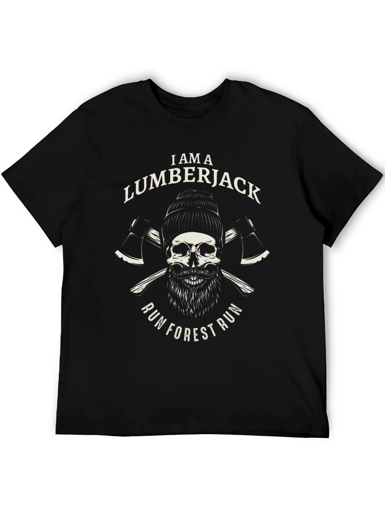 Lumberjack Skull T-Shirt - Run Forest Run