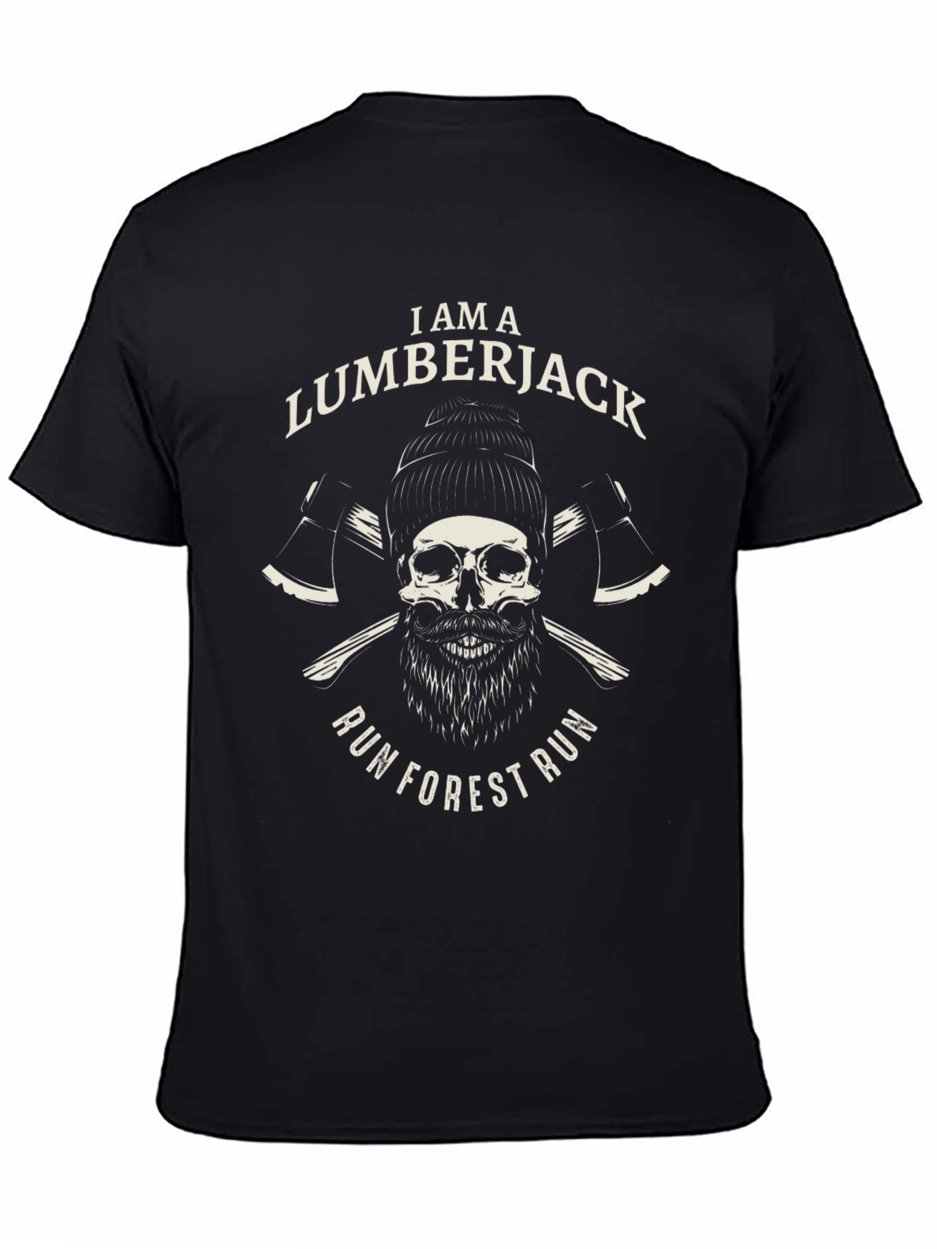 Lumberjack Skull T-Shirt - Run Forest Run